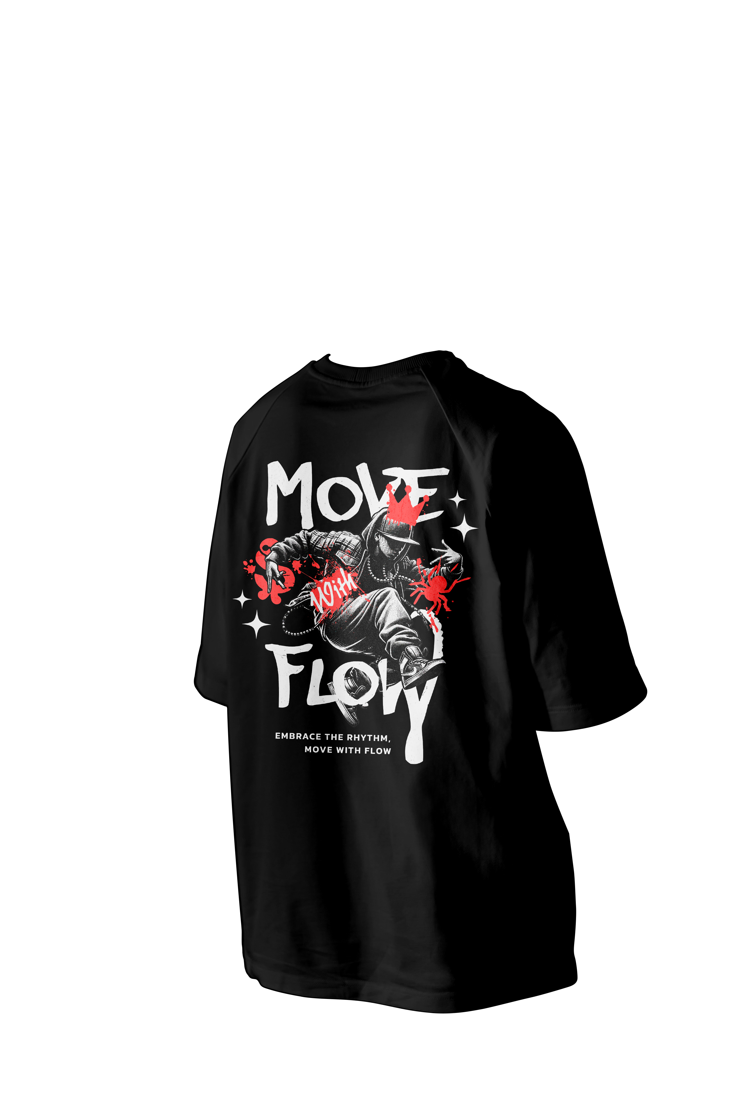 Move with Flow Printed Oversized Tee