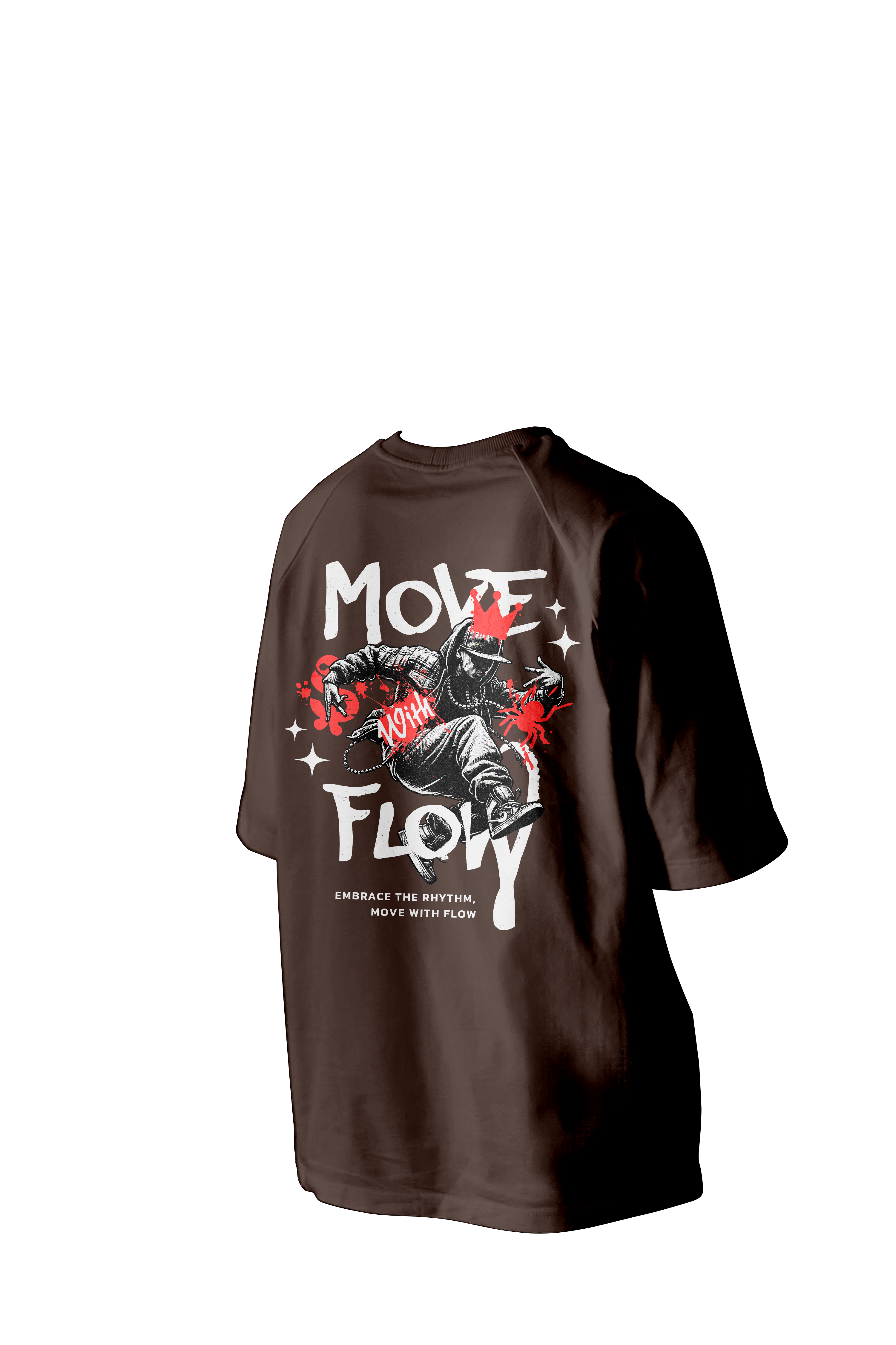 Move with Flow Printed Oversized Tee