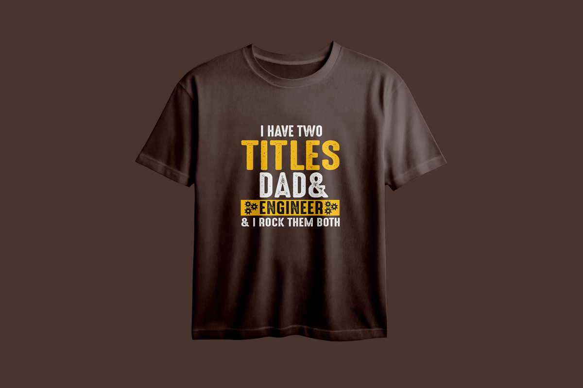 Engineer Dad Oversized Printed T-Shirt