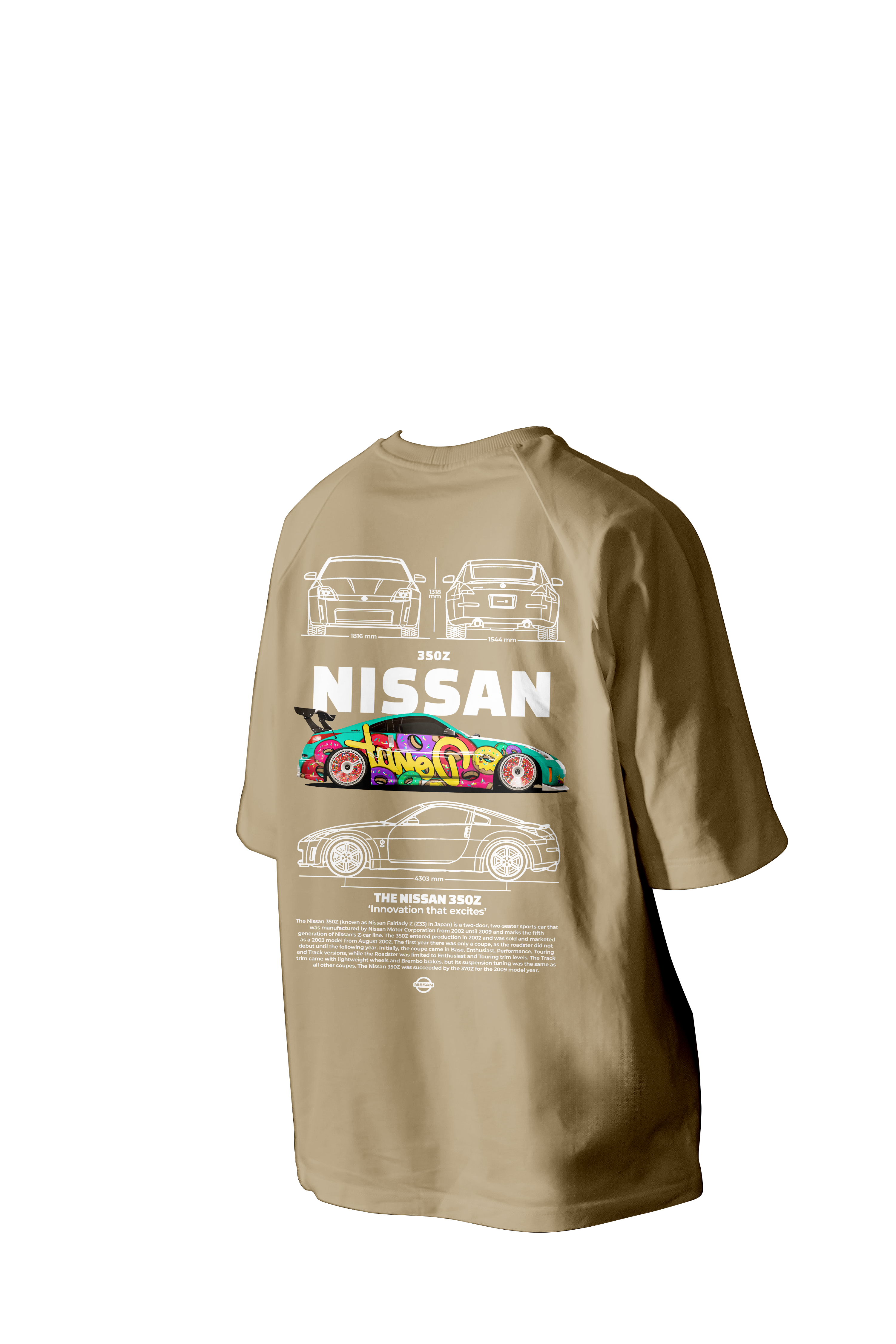 350Z Nissan Printed Oversized Tee