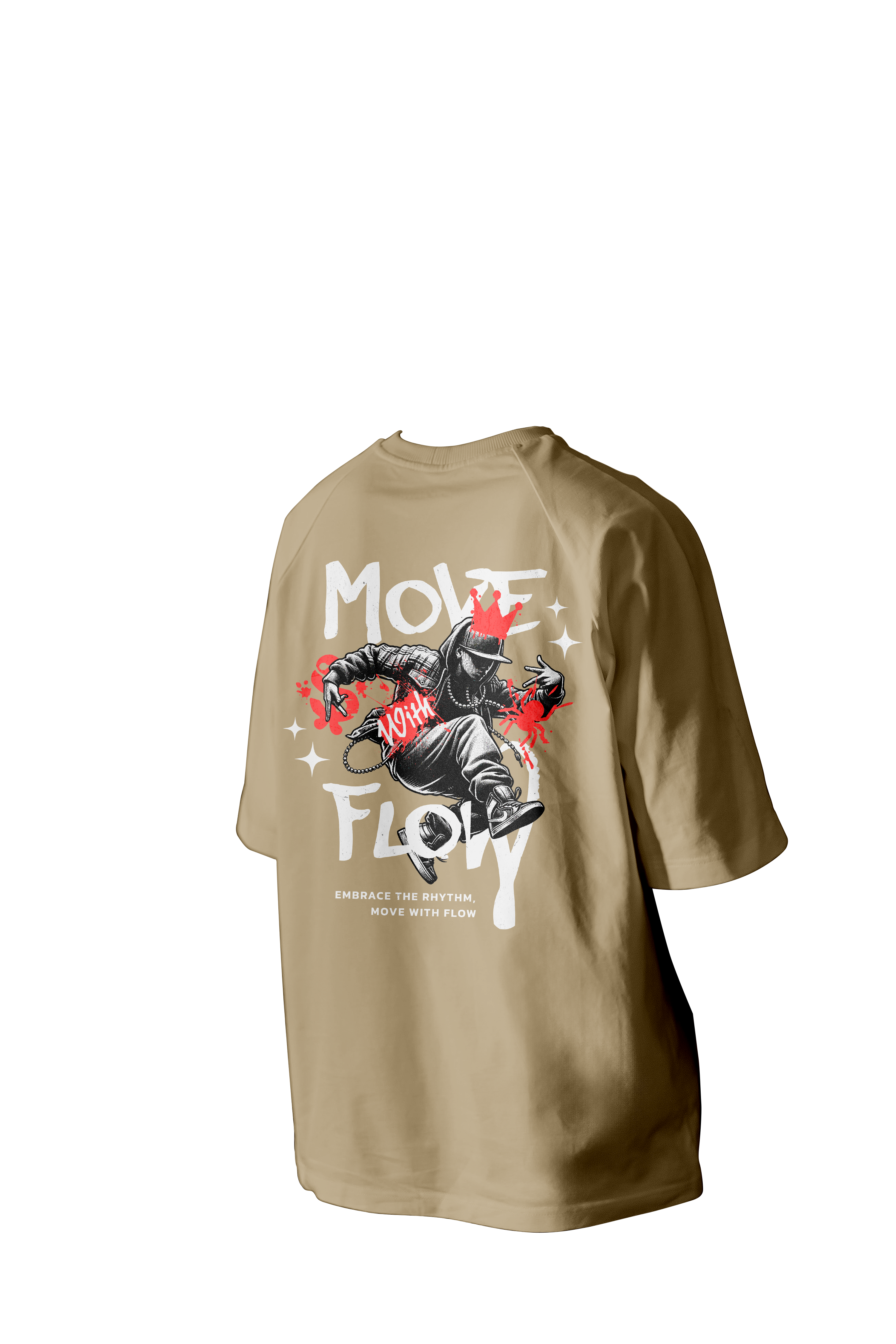 Move with Flow Printed Oversized Tee