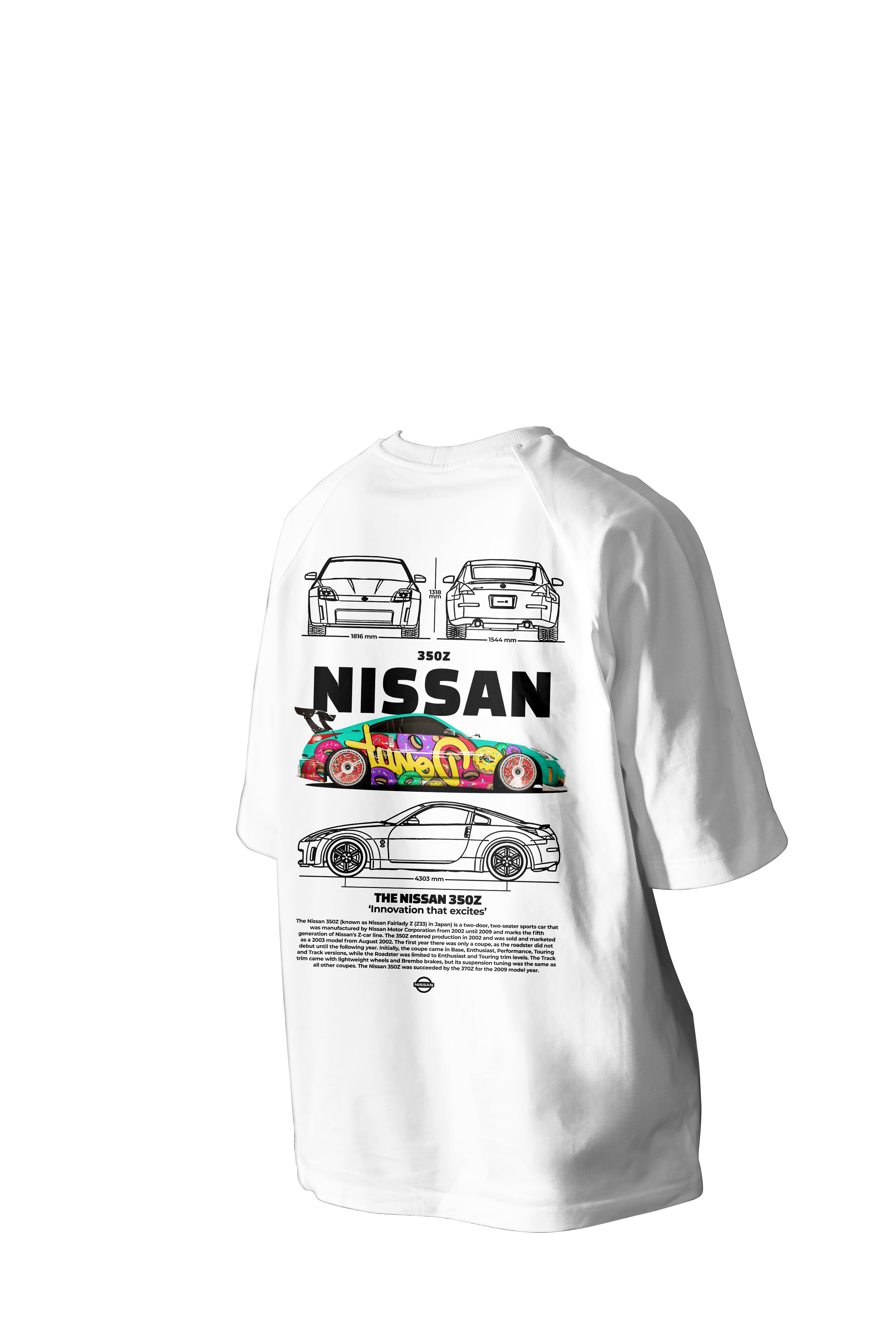 350Z Nissan Printed Oversized Tee