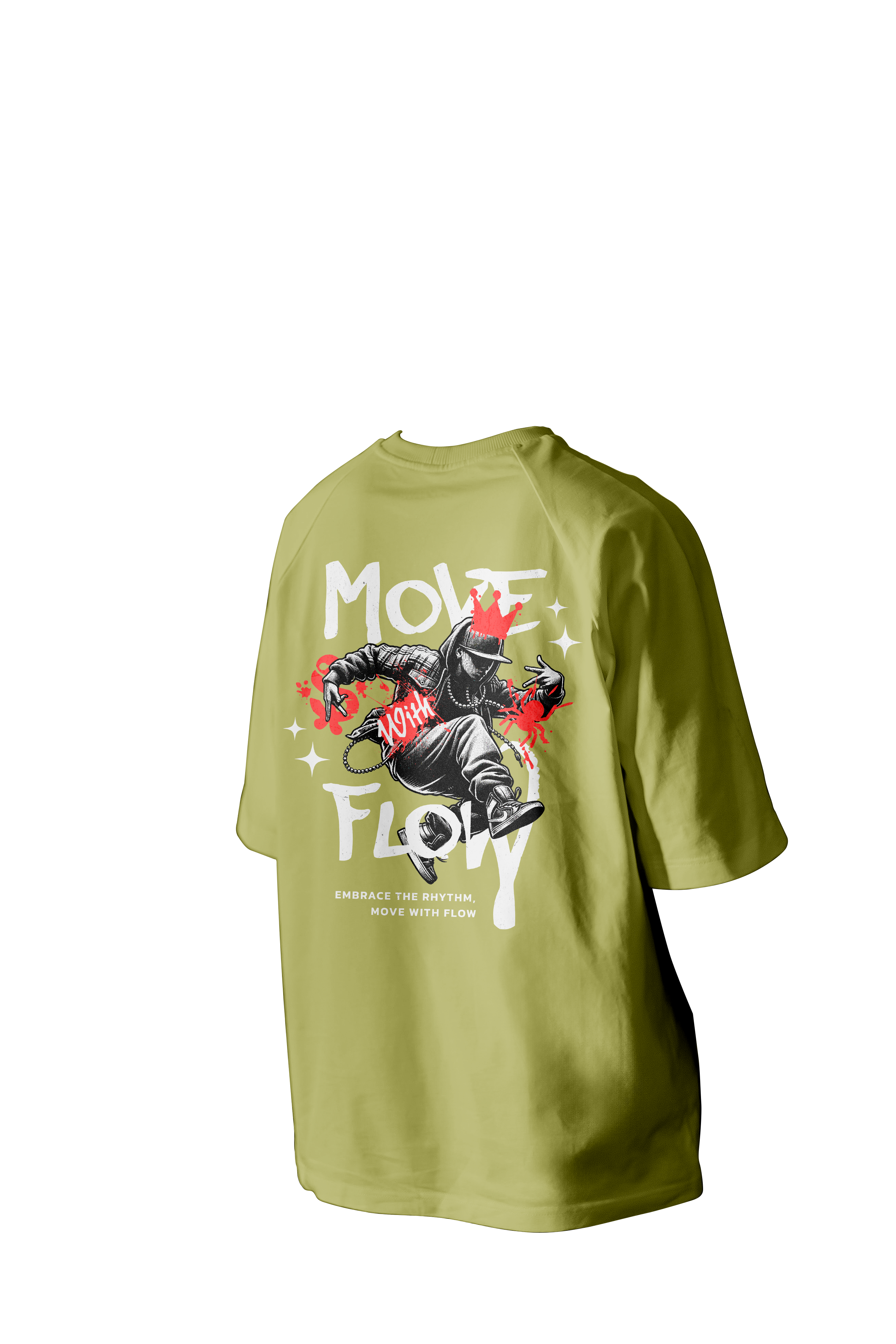 Move with Flow Printed Oversized Tee