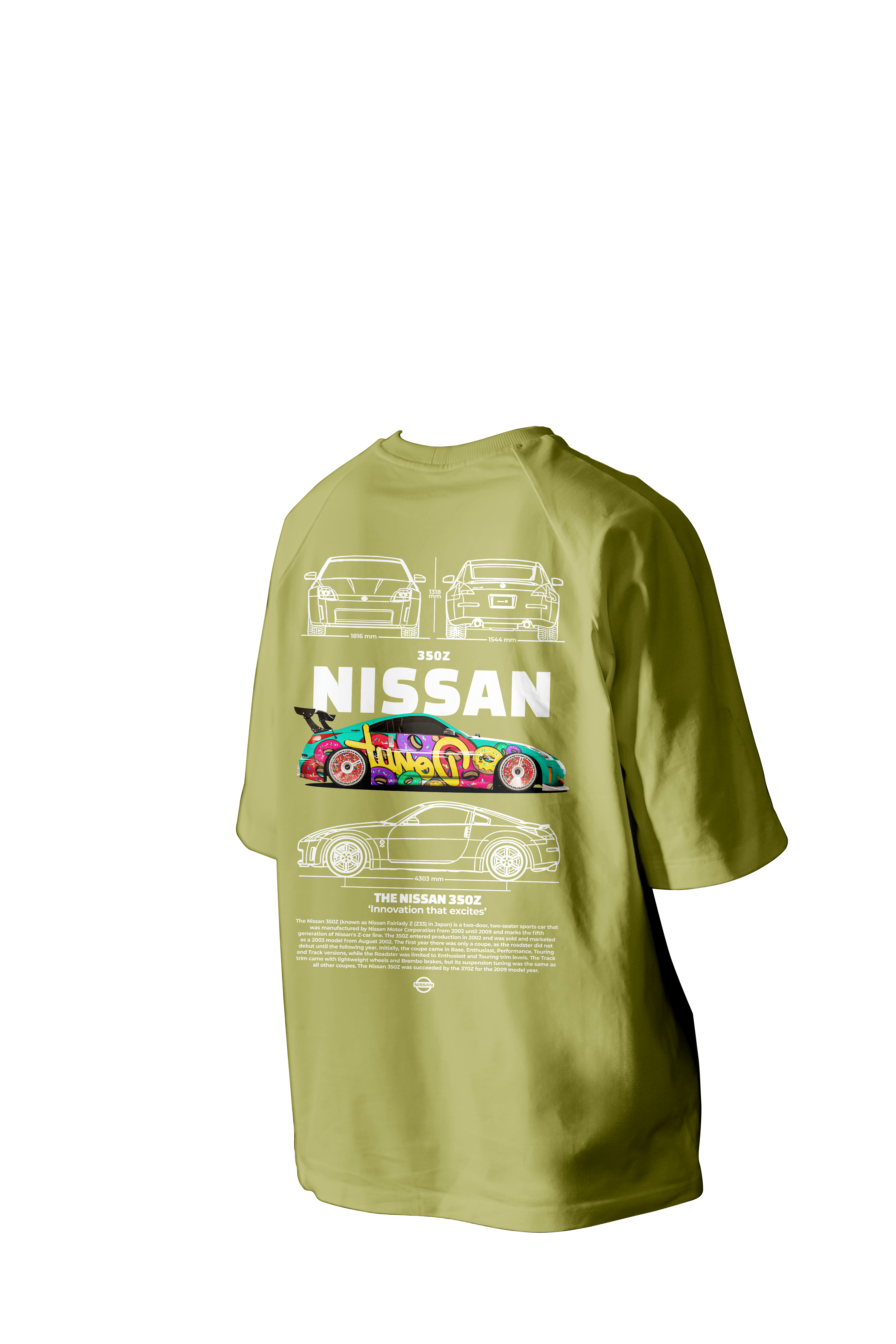 350Z Nissan Printed Oversized Tee