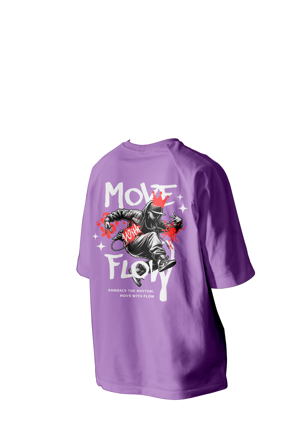 Move with Flow Printed Oversized Tee