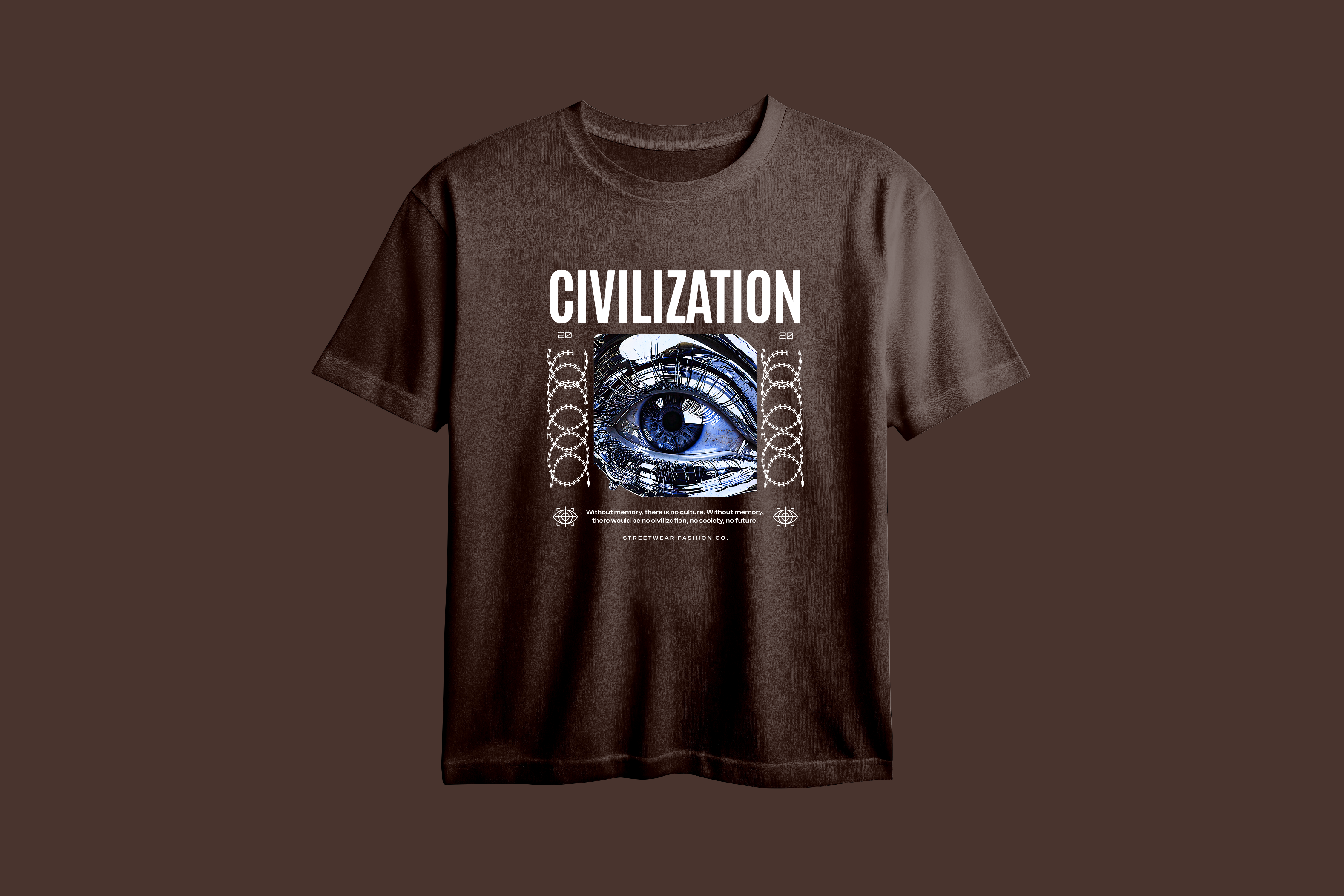 CIVILIZATION Printed Oversized Tee