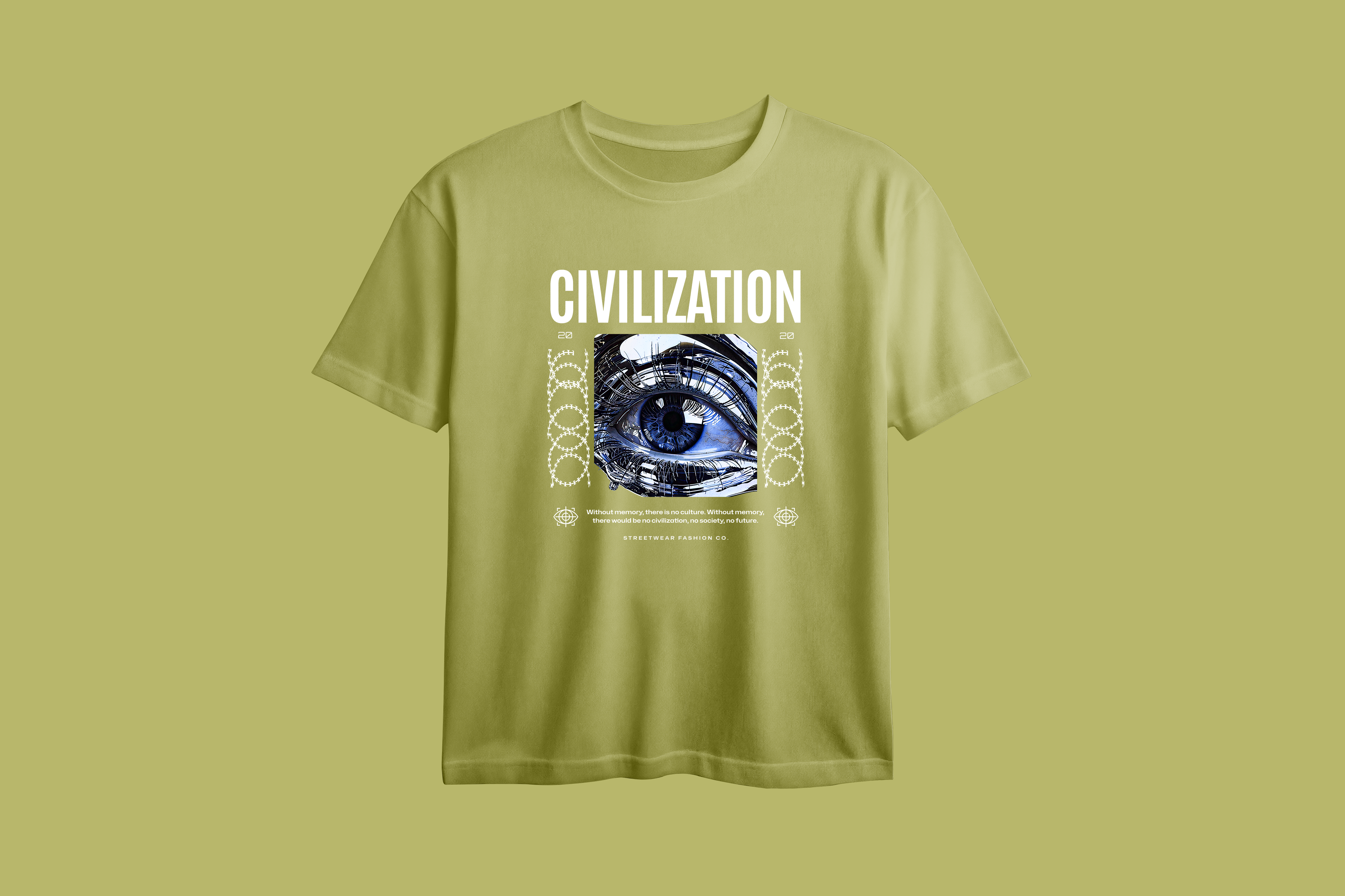CIVILIZATION Printed Oversized Tee