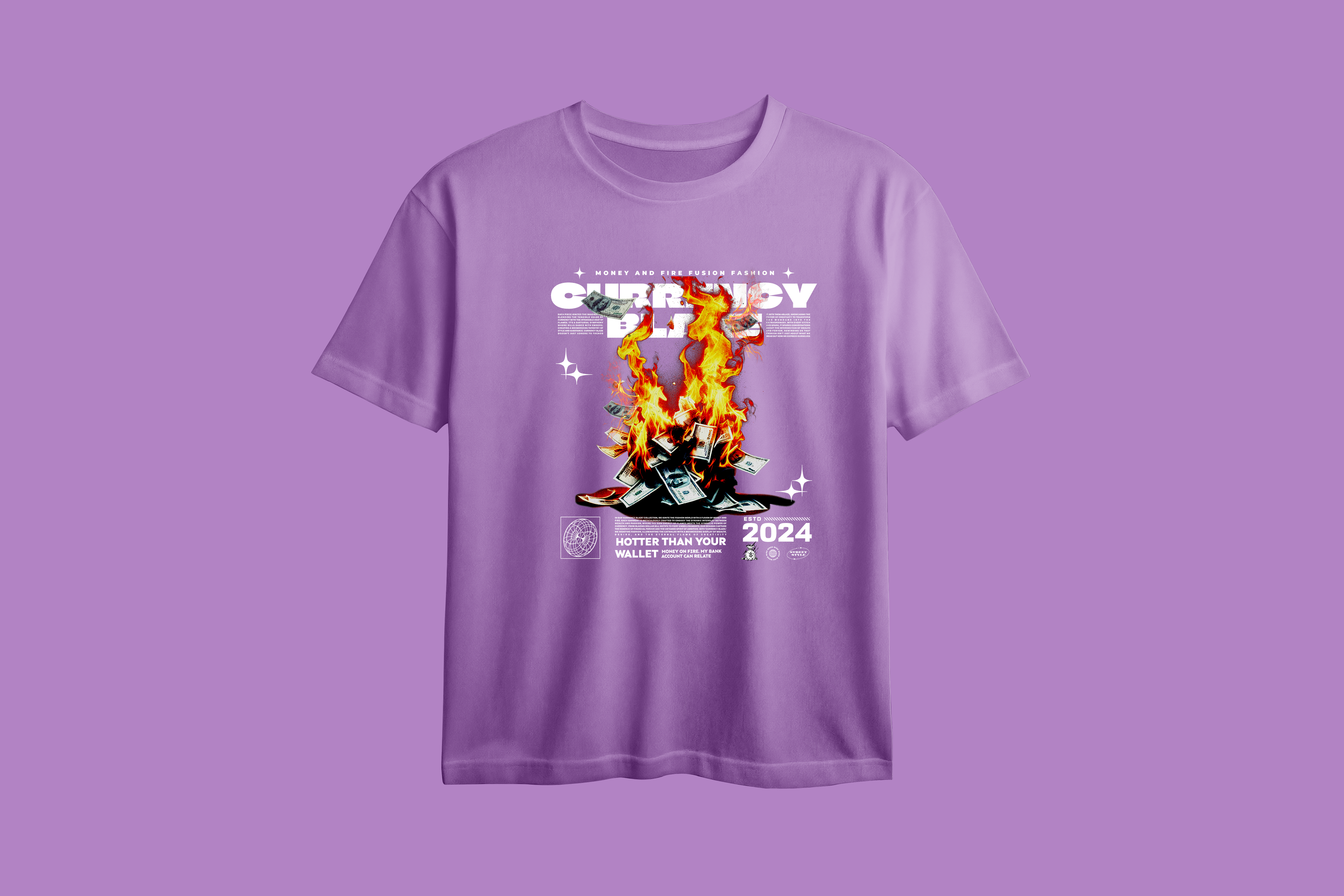 CURRENCY Printed Oversized Tee