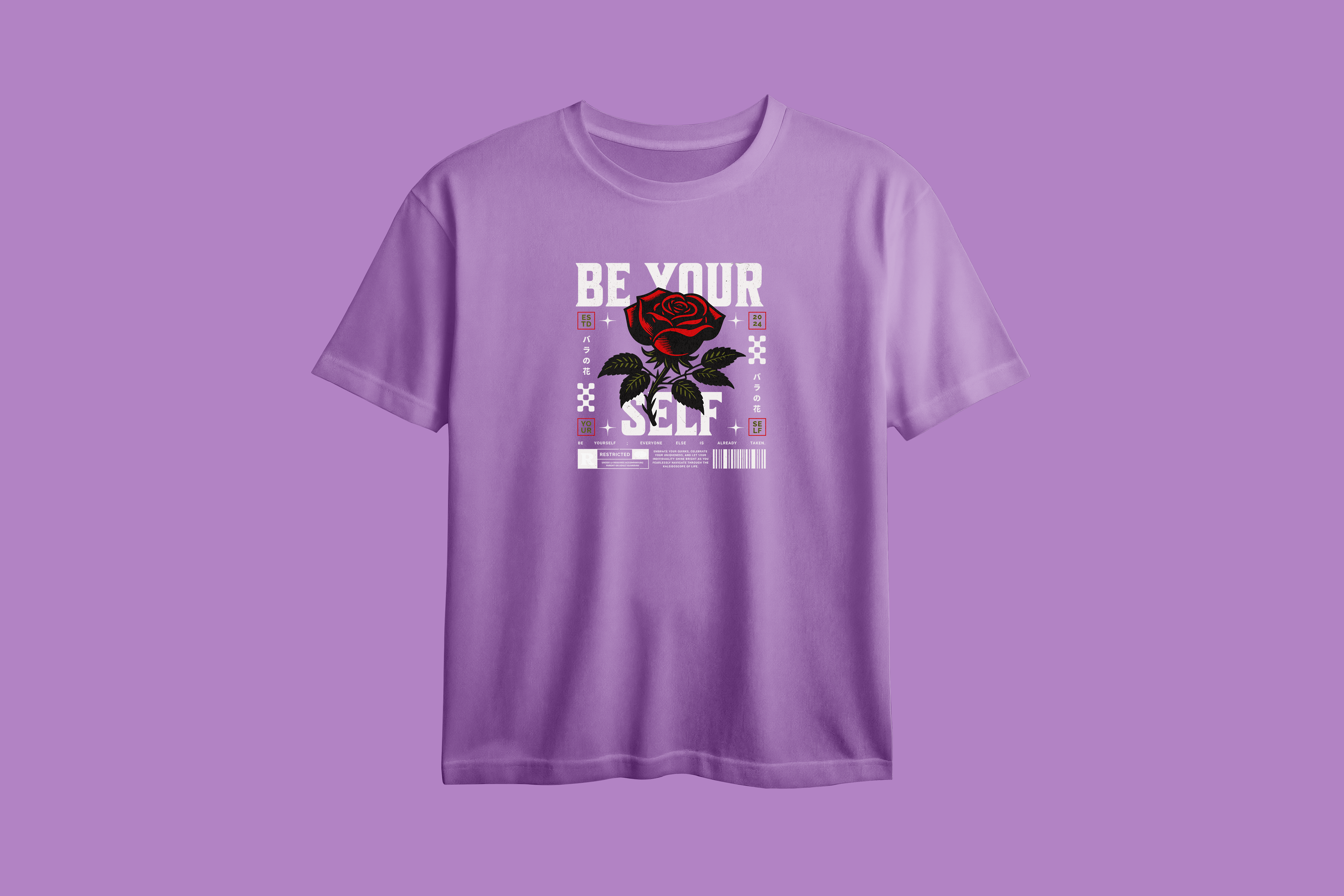 Be Your Self Printed Oversized Tee