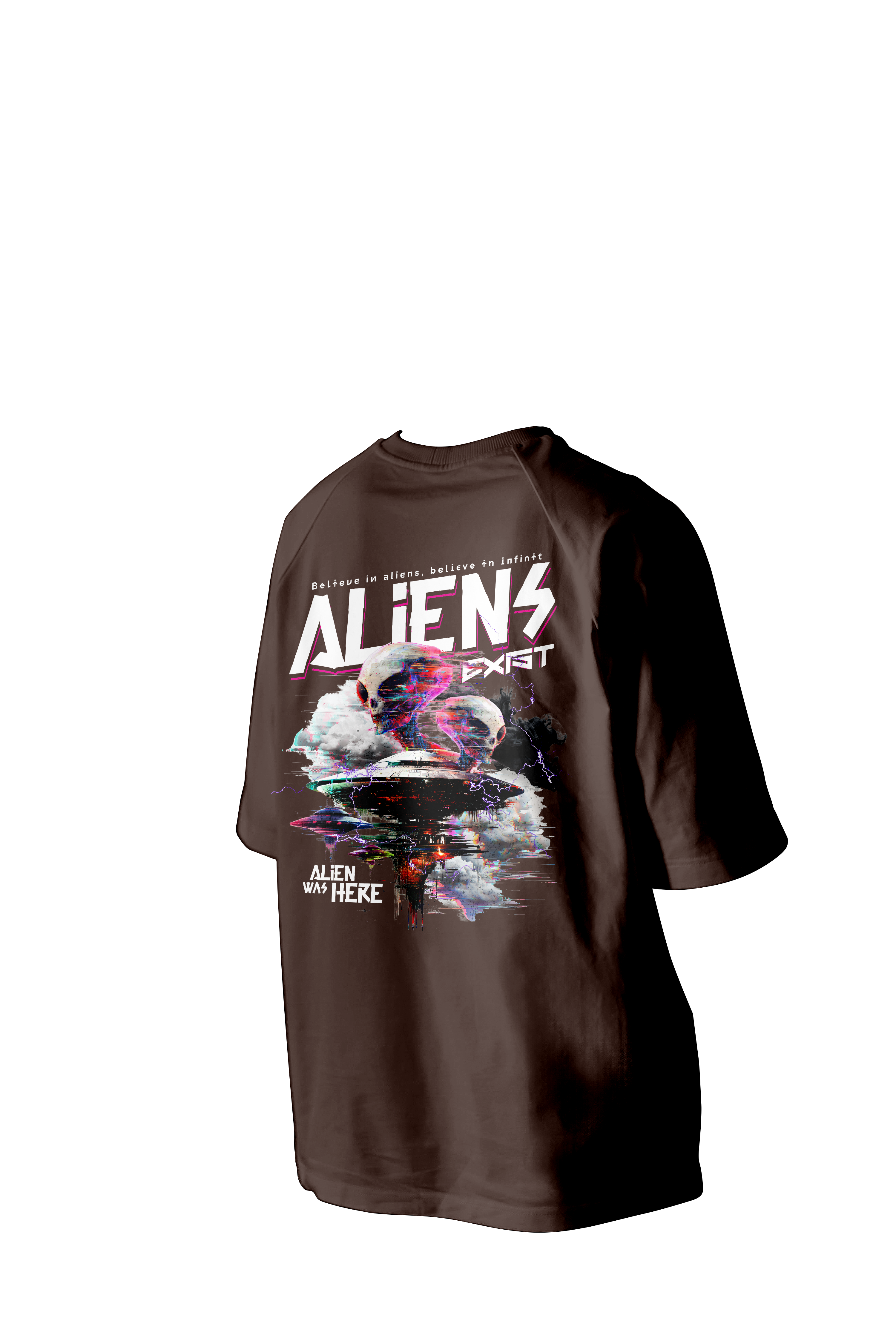 Aliens Exist Printed Oversized Tee