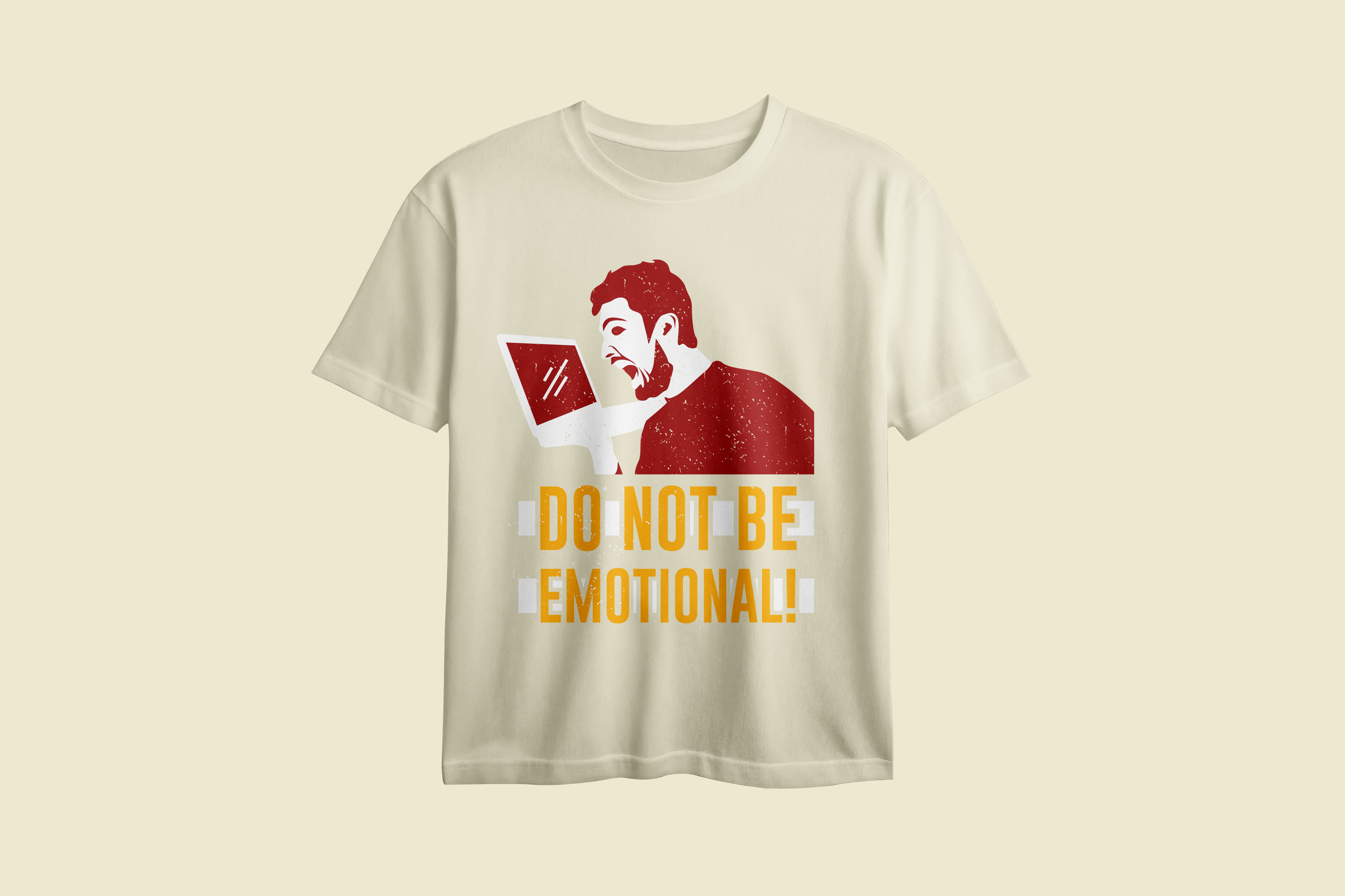 Do Not Be Emotional! Printed Oversized Tee