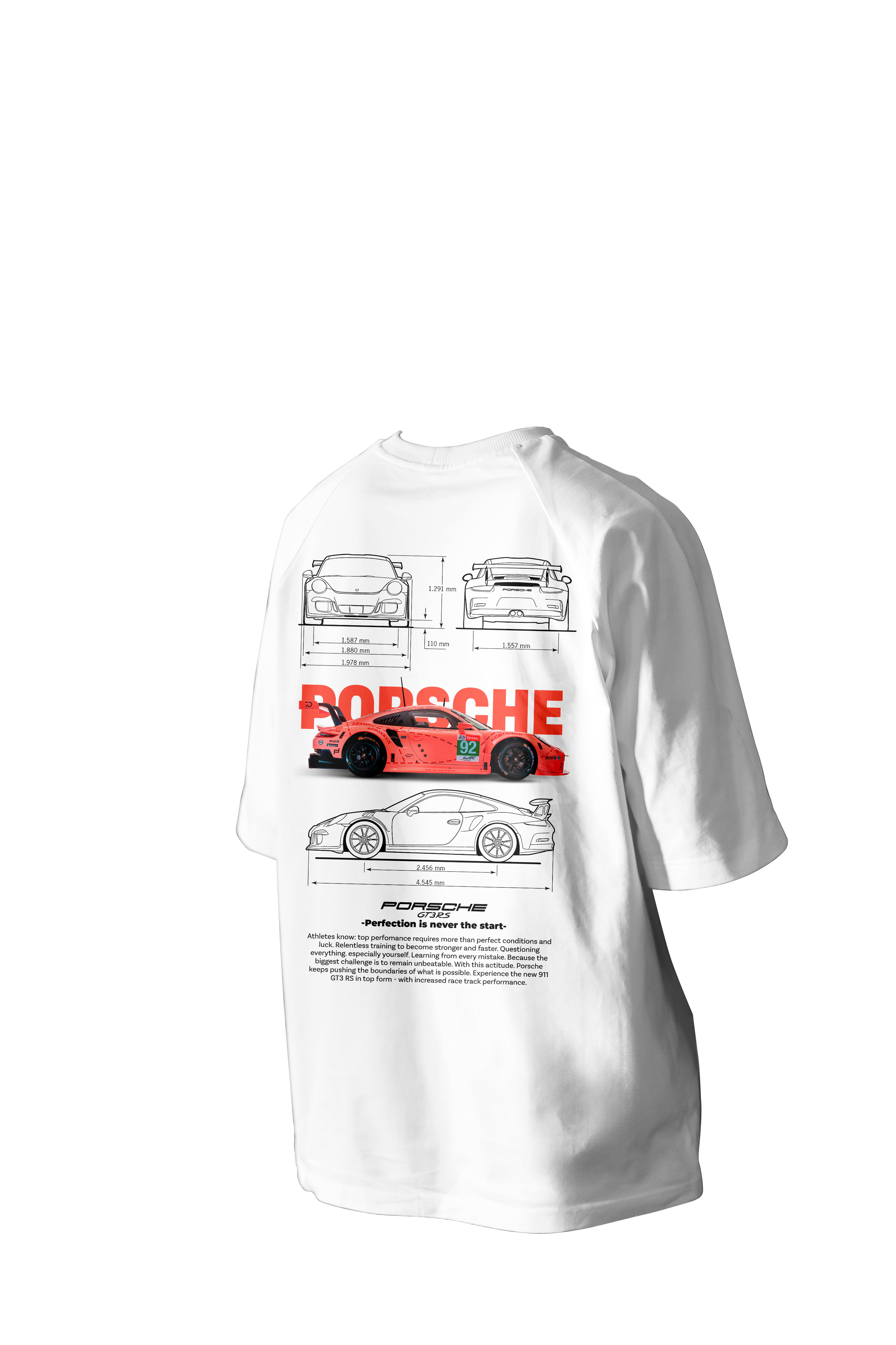 Porsche 911GT Printed Oversized Tee