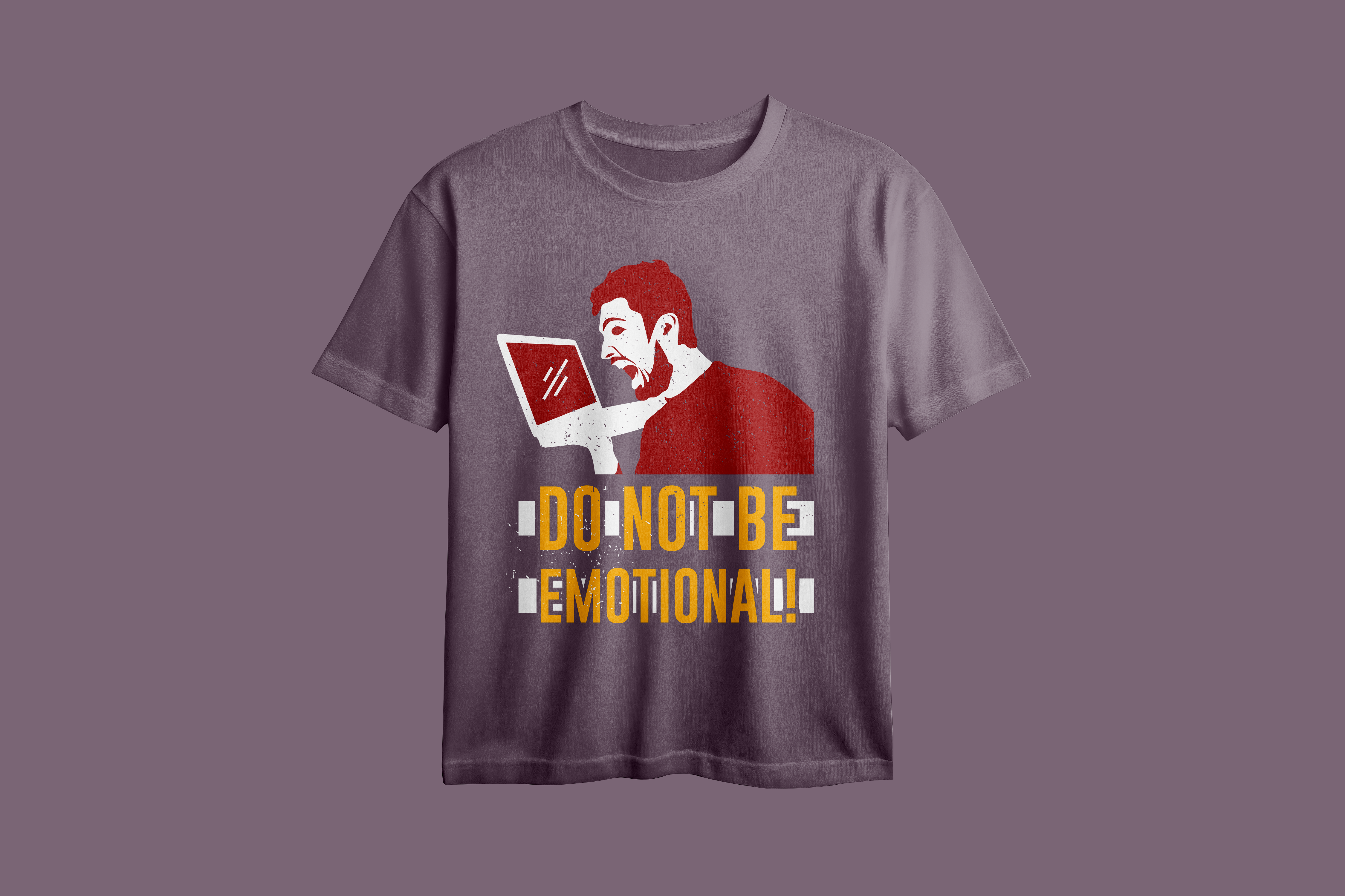 Do Not Be Emotional! Printed Oversized Tee