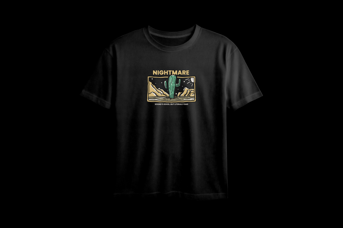 NIGHTMARE Printed Oversized Tee