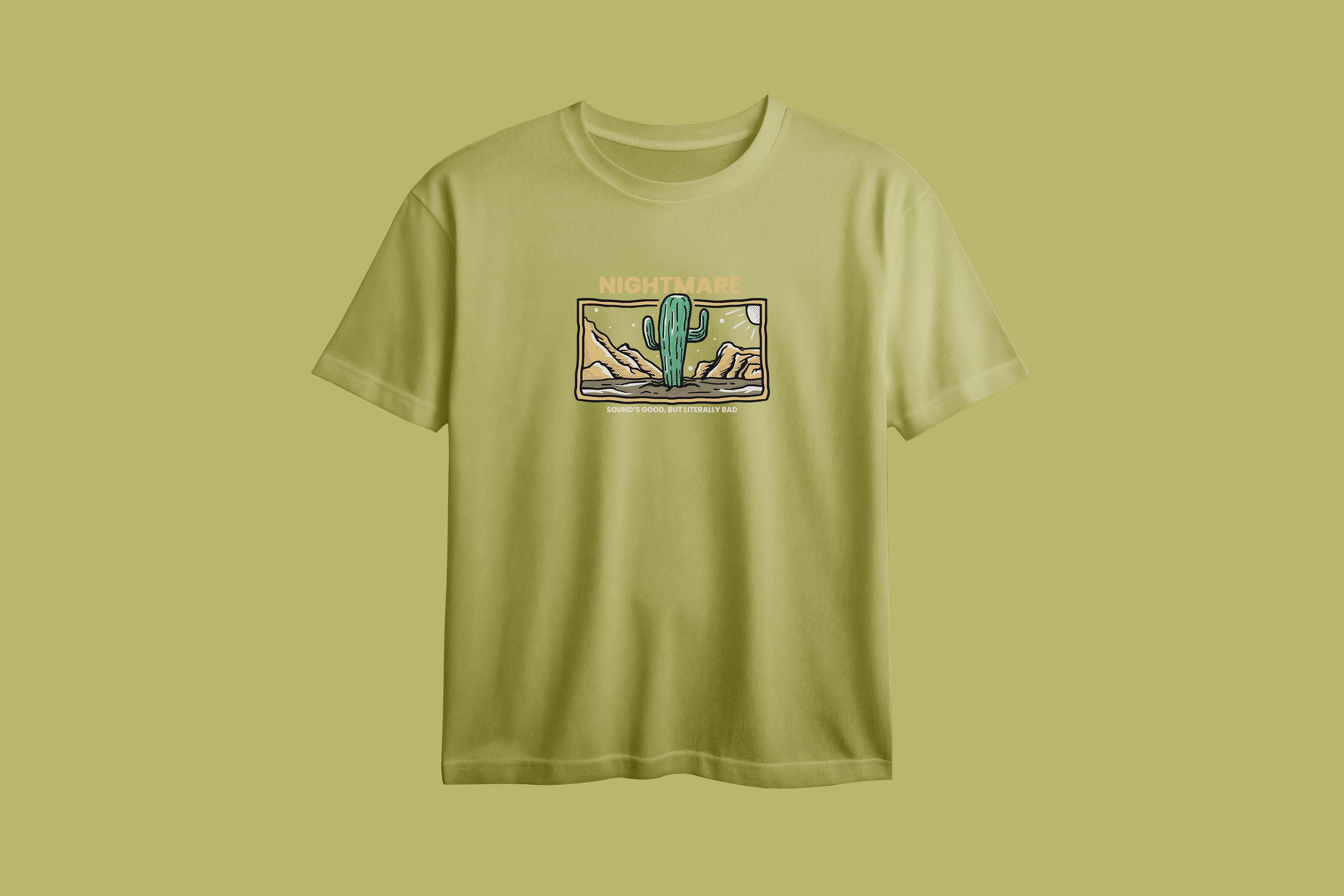 NIGHTMARE Printed Oversized Tee