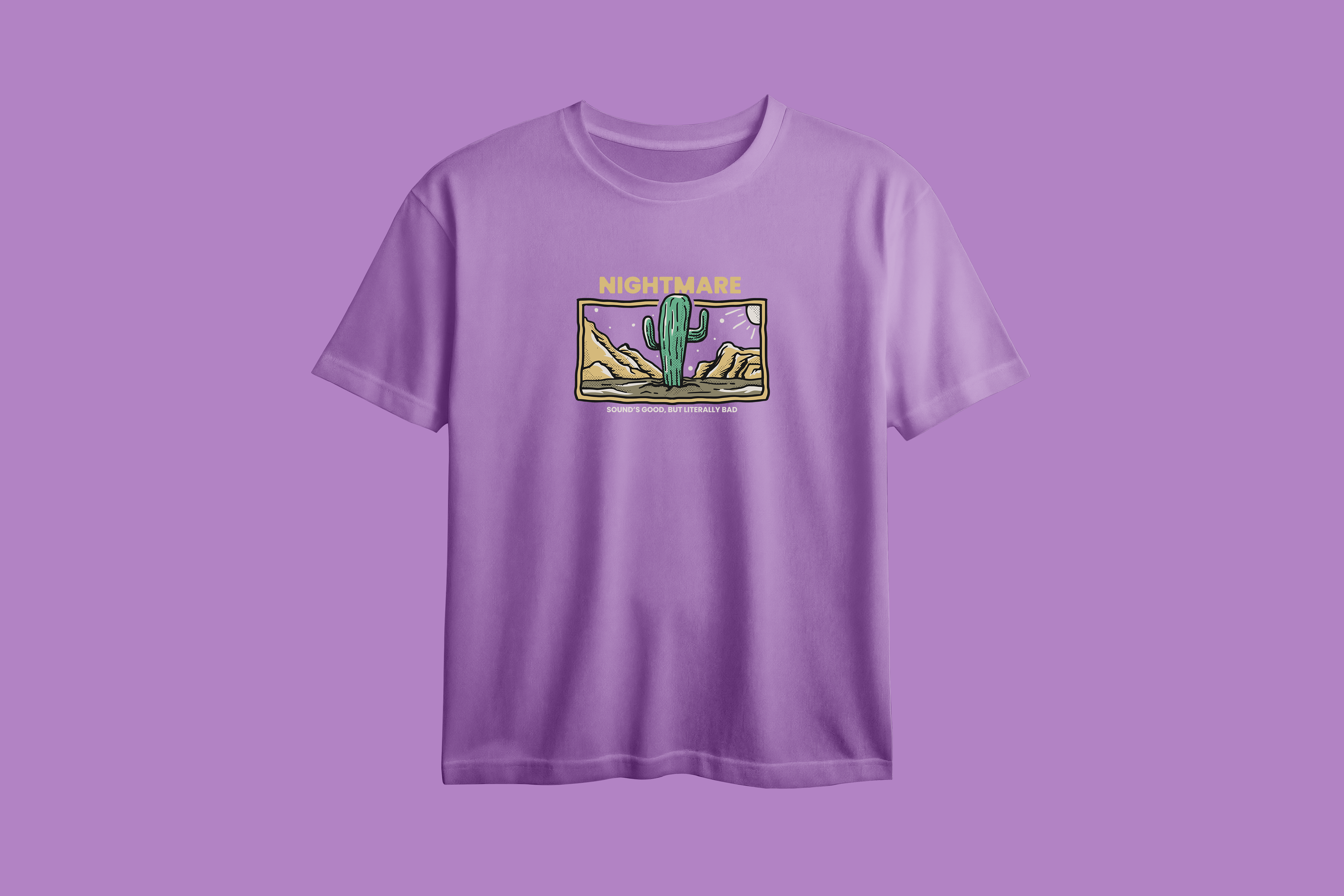 NIGHTMARE Printed Oversized Tee