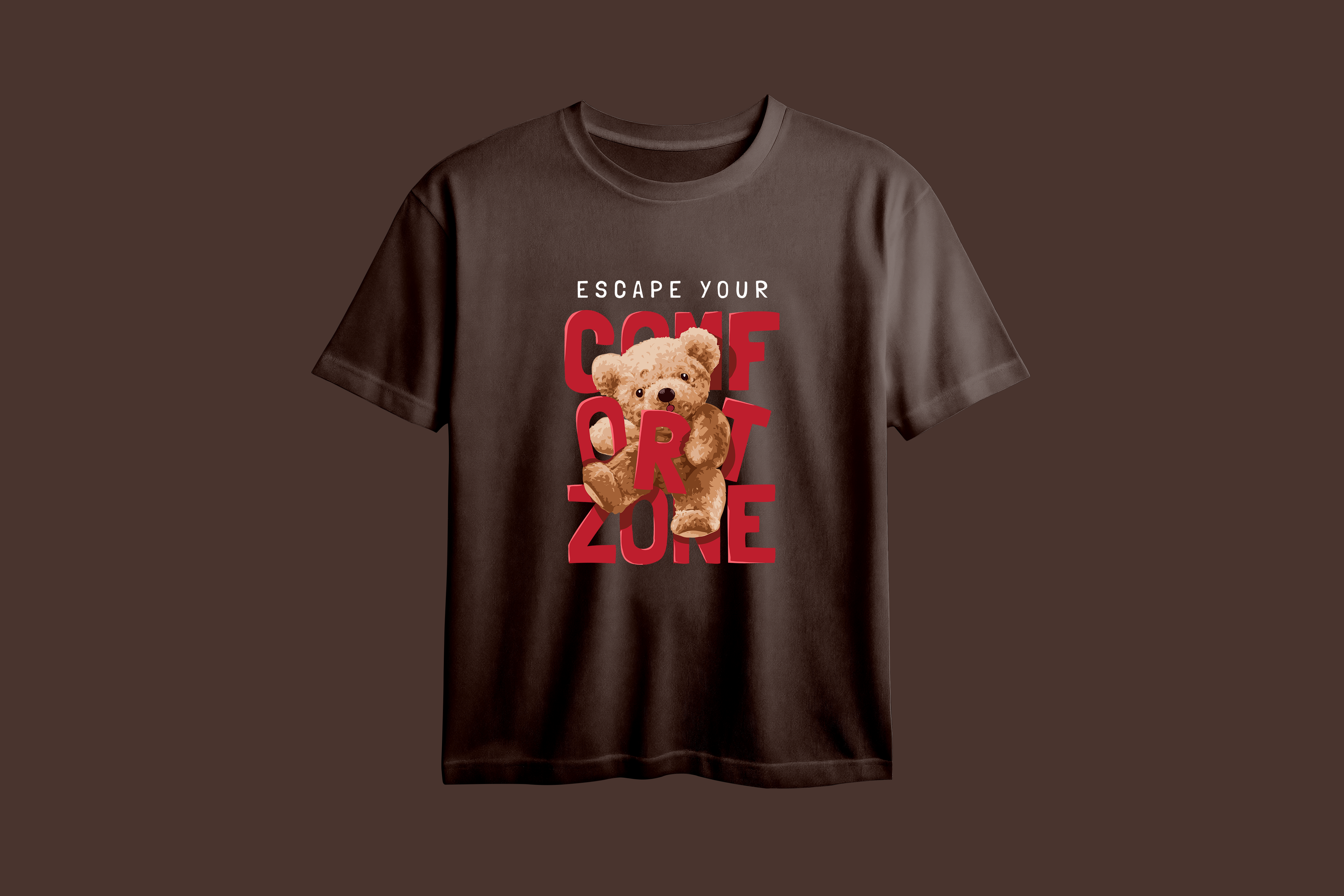 Escape your Comfort Zone Printed Oversized Tee