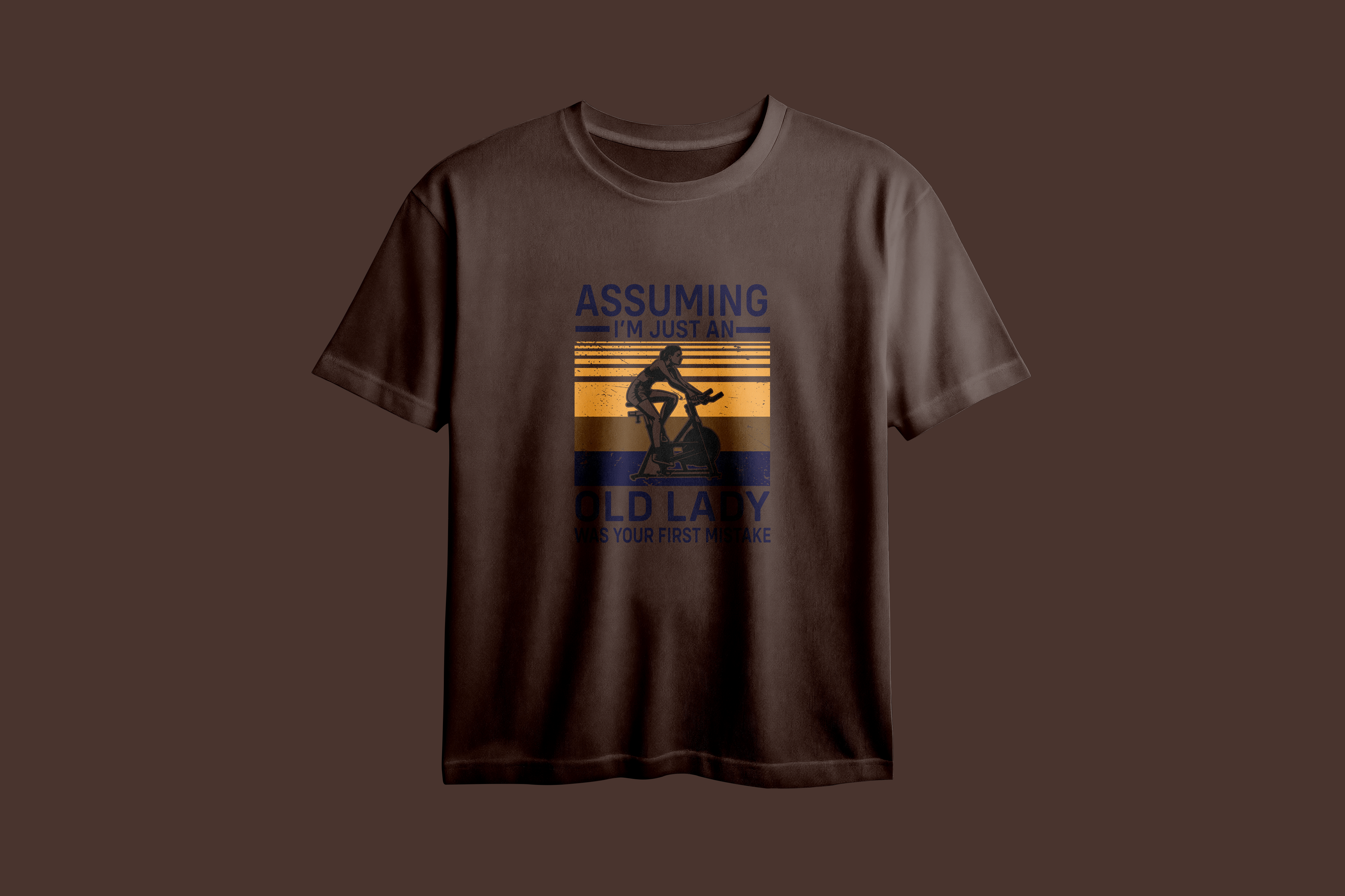 Assuming I'm Just an Old Lady Was Your First Mistake Printed Oversized Tee