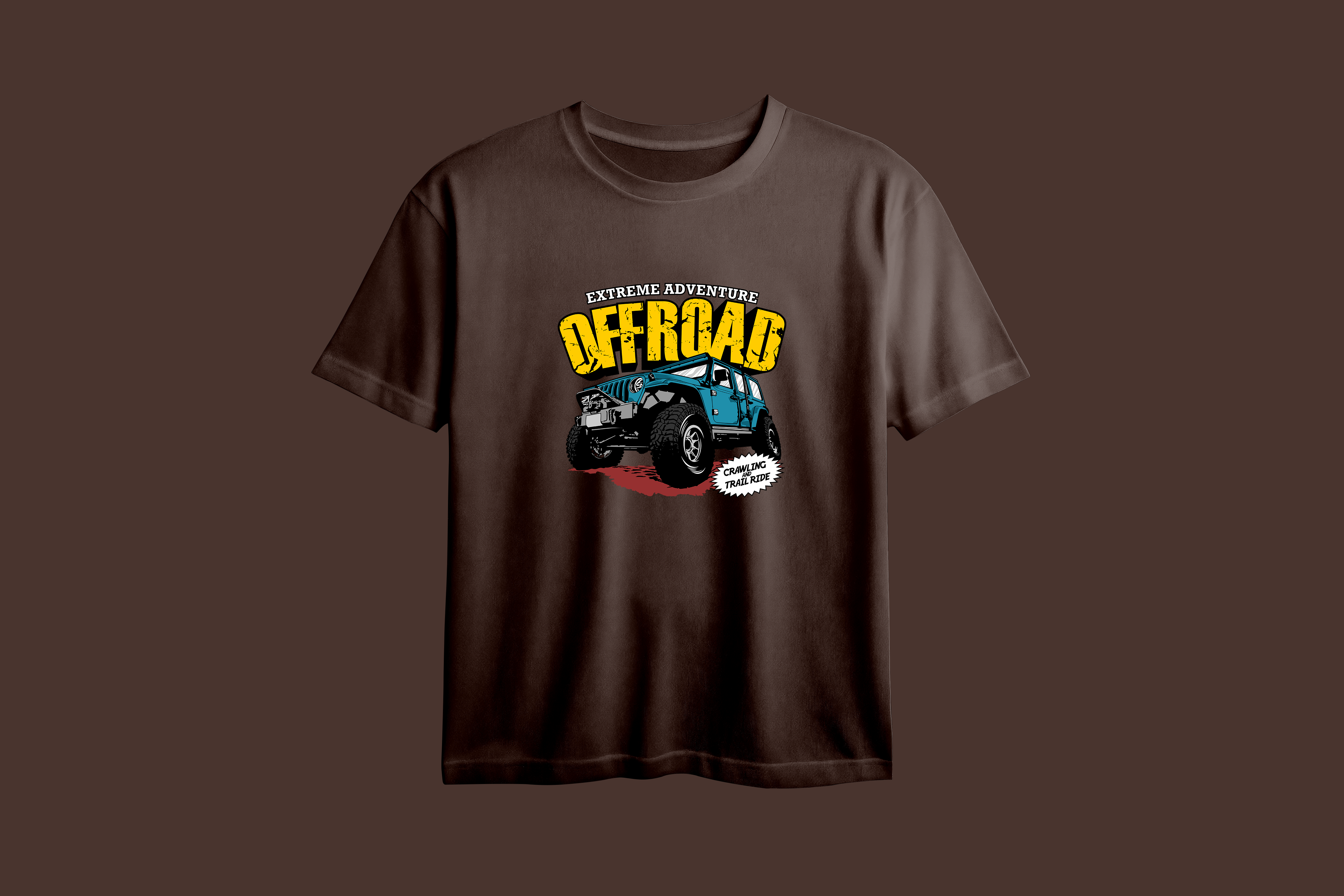 Extreme Adventure Offroad Printed Oversized Tee
