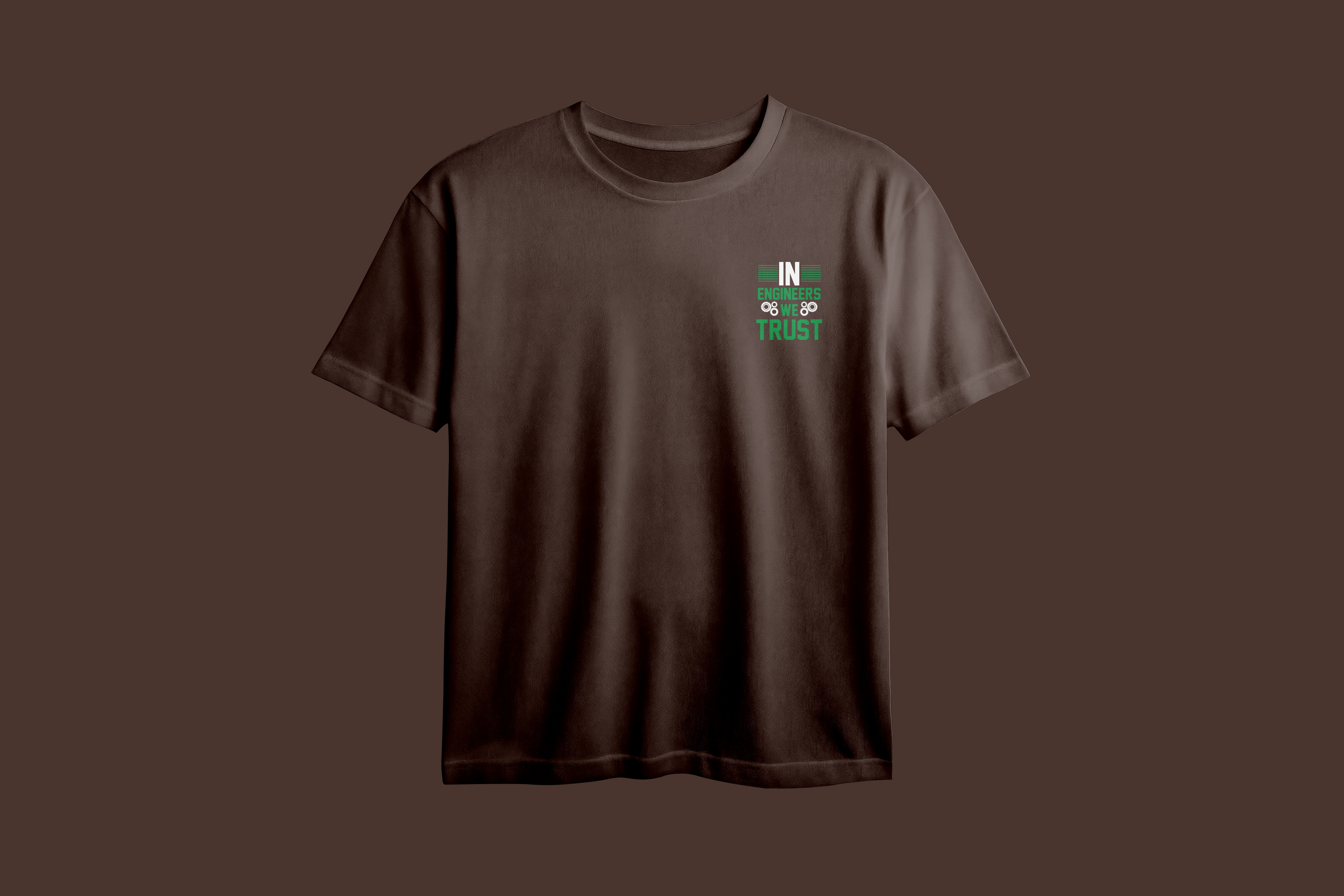 In Engineers We Trust Oversized Chest Printed T-Shirt