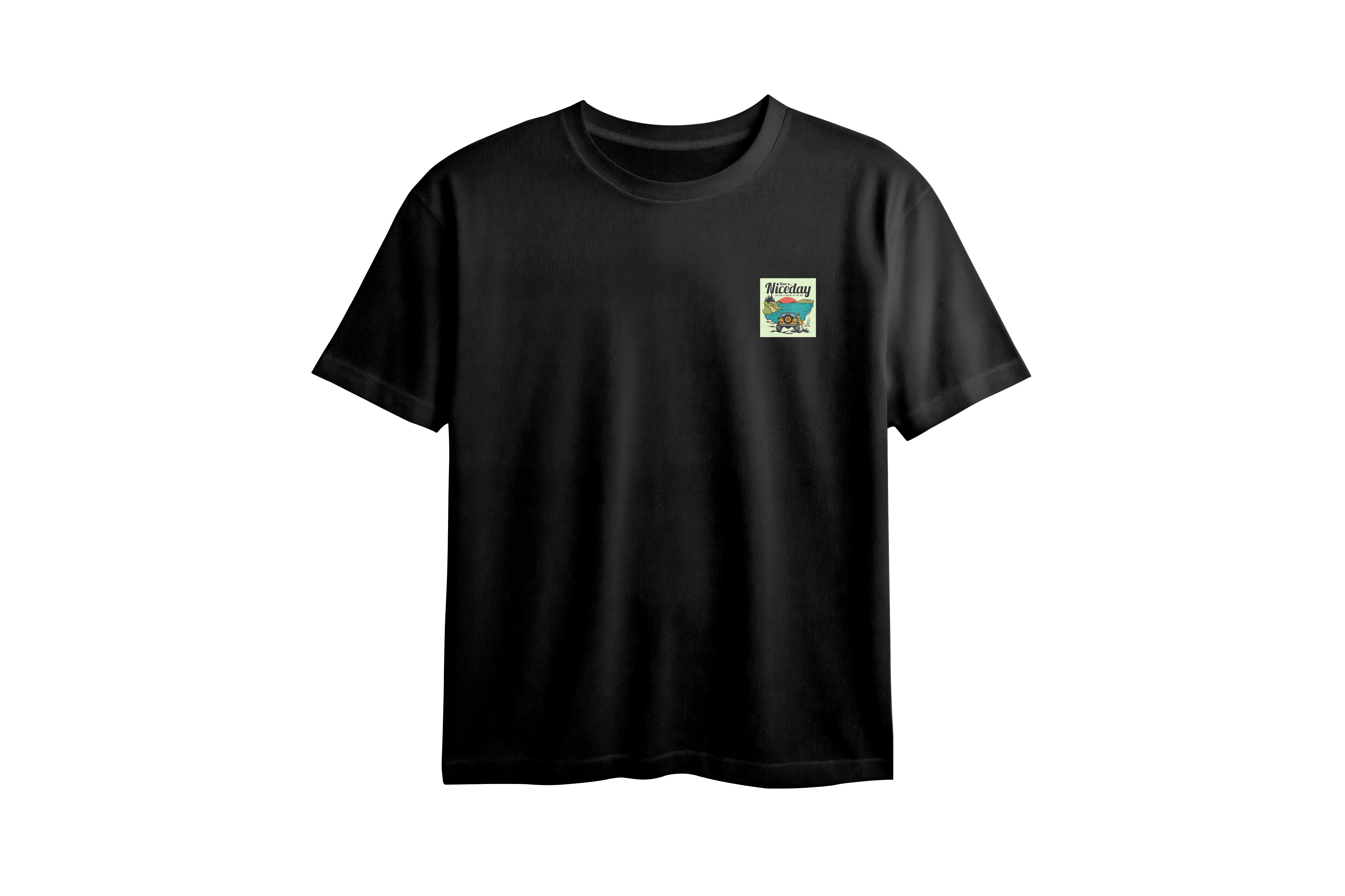 Have a Nice Day Chest Printed Oversized Tee