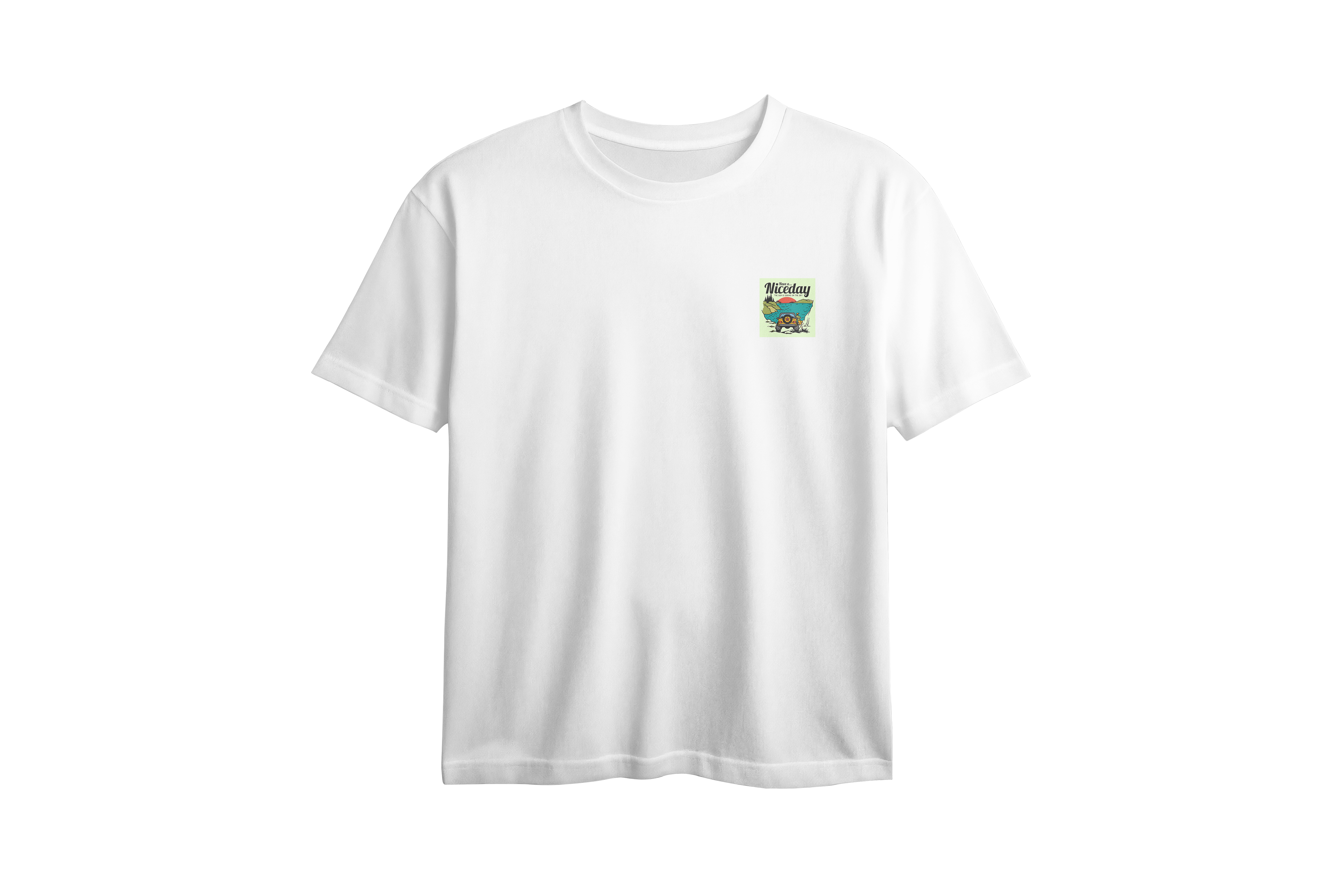 Have a Nice Day Chest Printed Oversized Tee