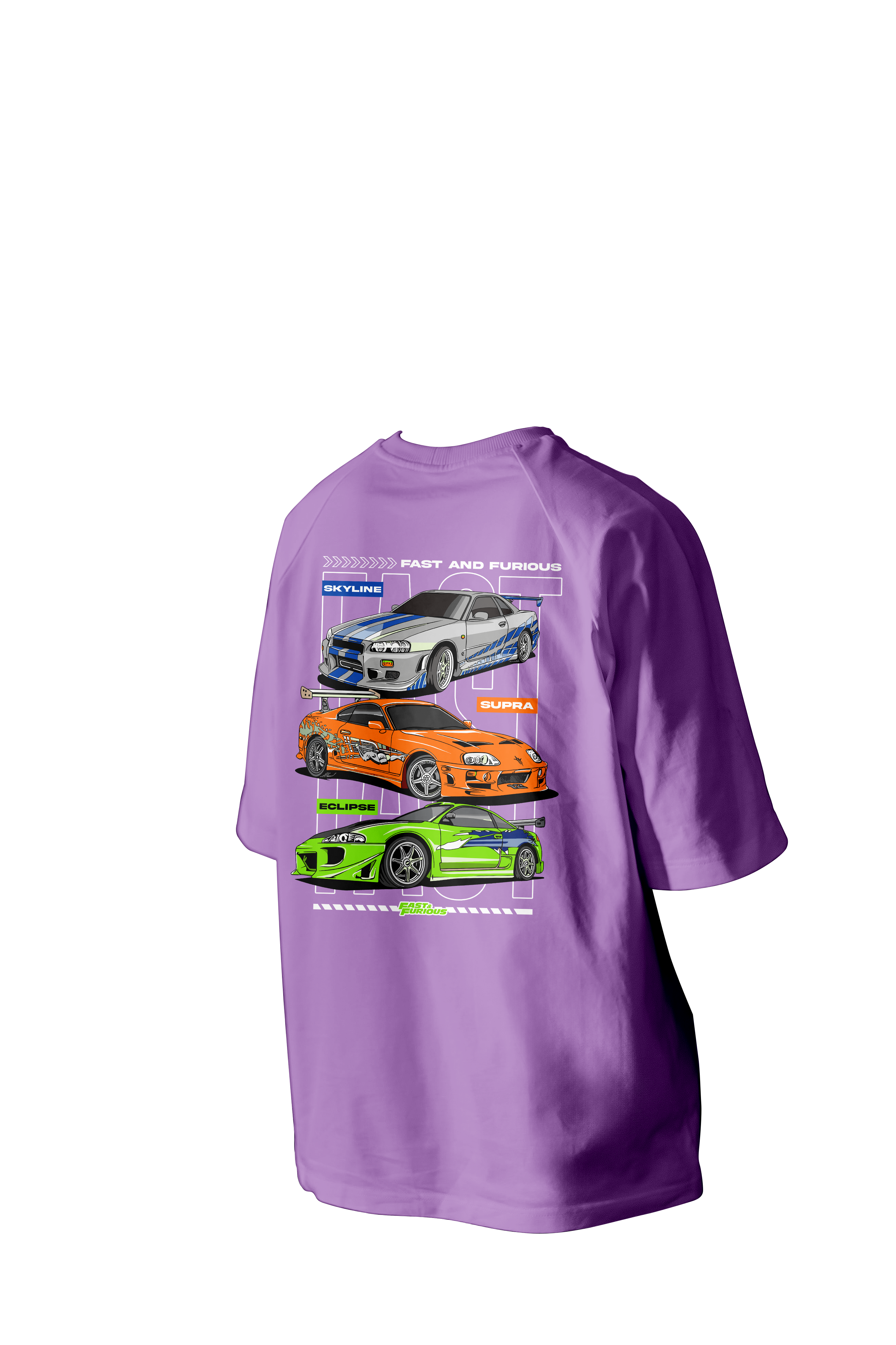 Skyline Cars Printed Oversize Tee