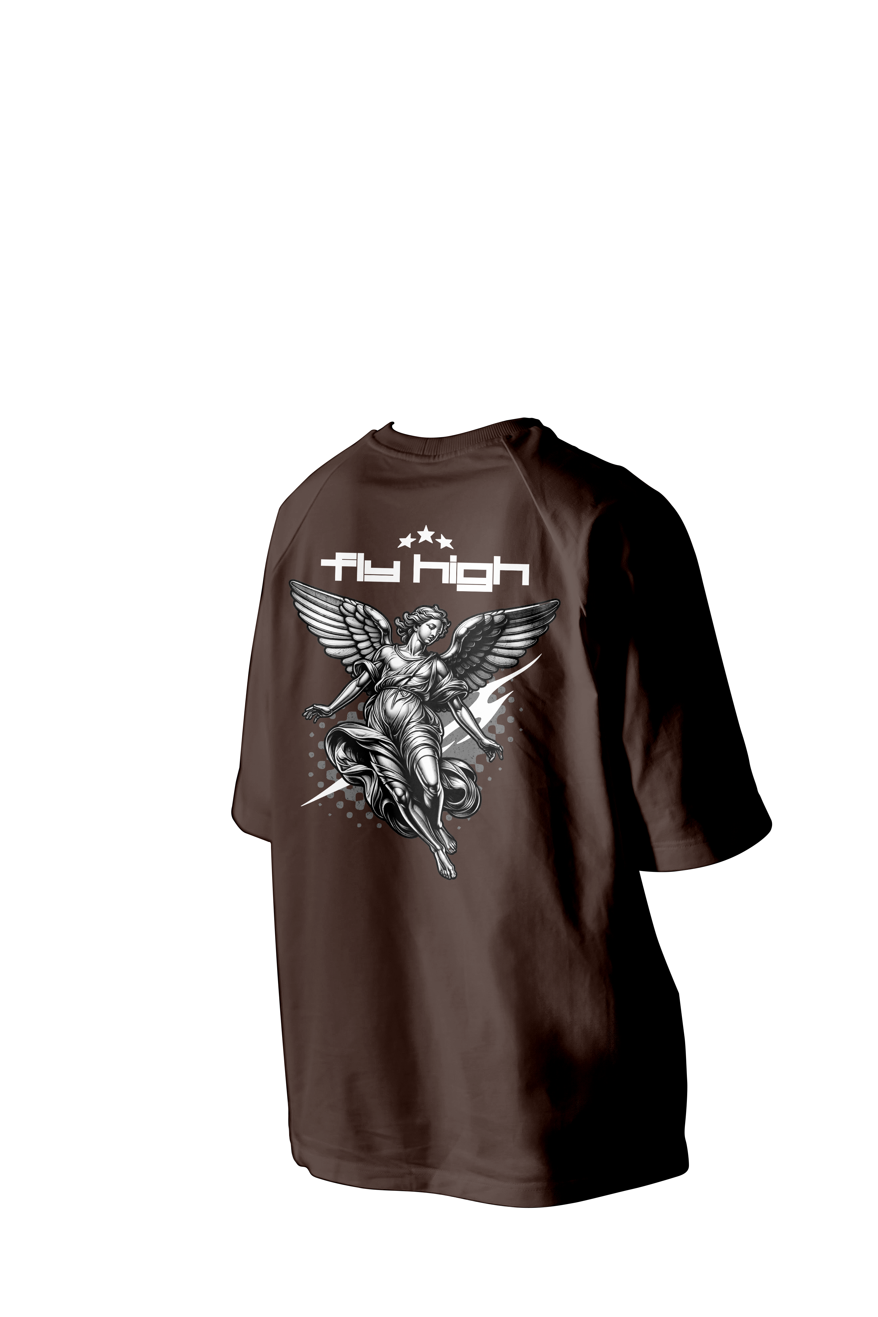 Fly high Angel Printed Oversized Tee