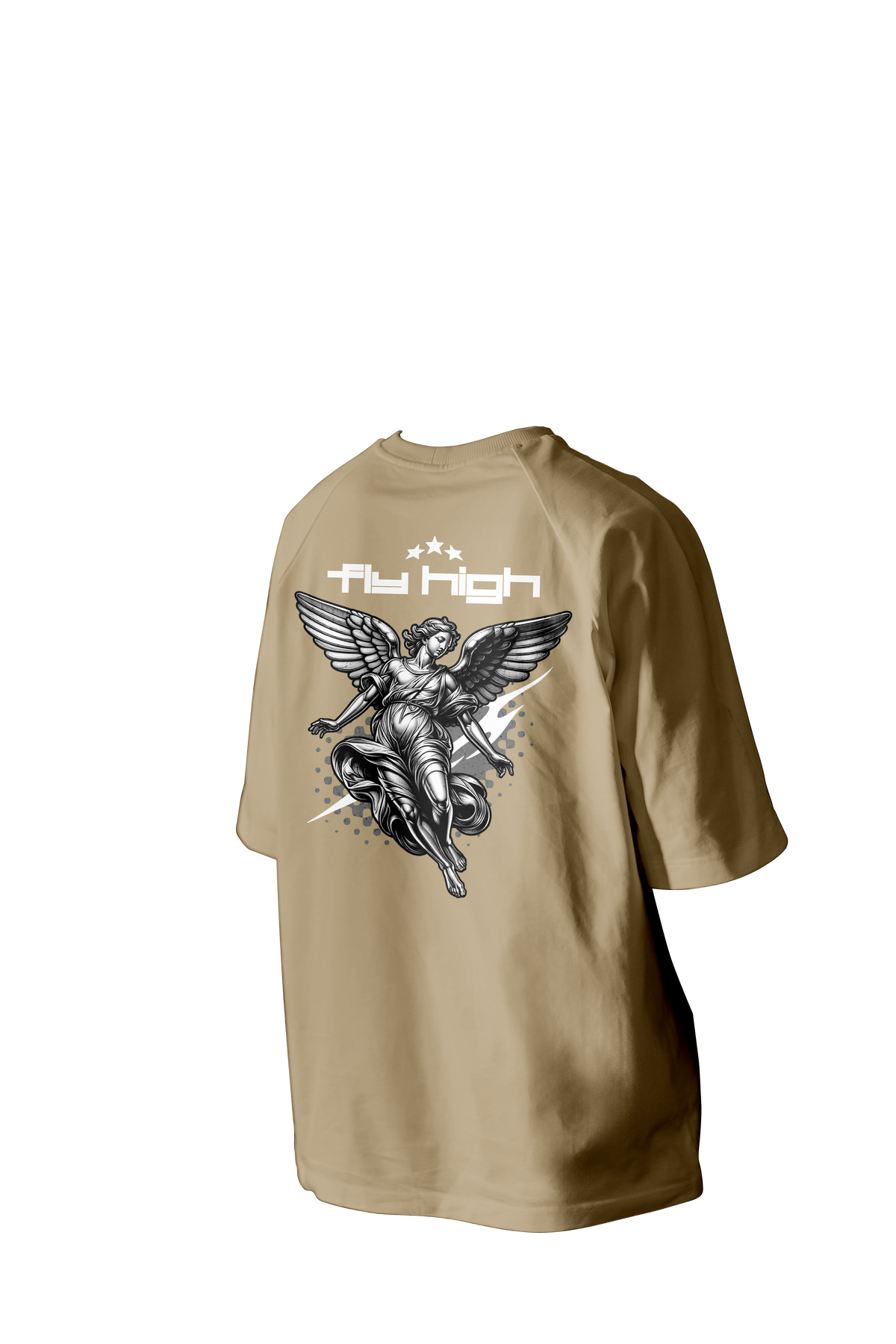 Fly high Angel Printed Oversized Tee