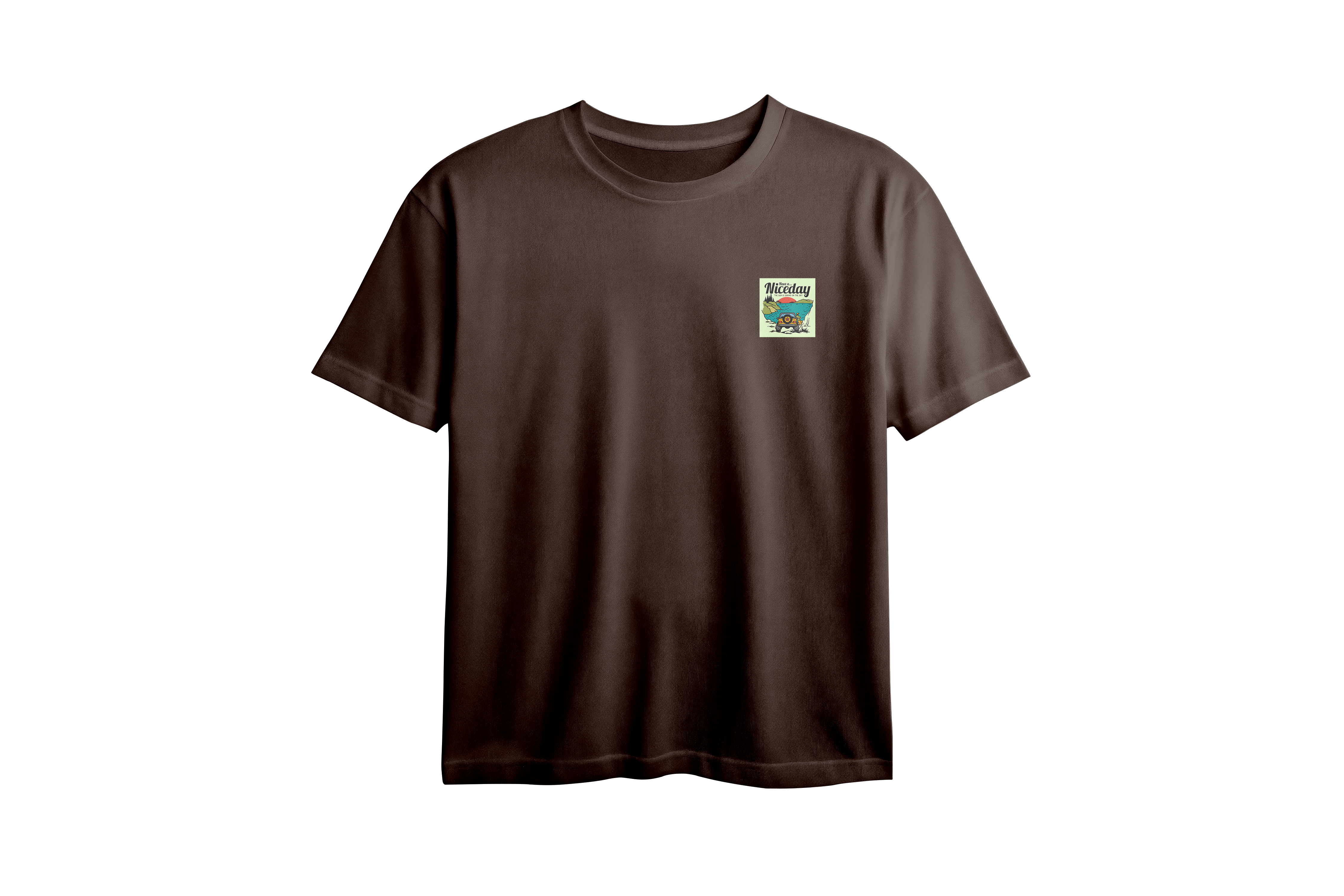 Have a Nice Day Chest Printed Oversized Tee