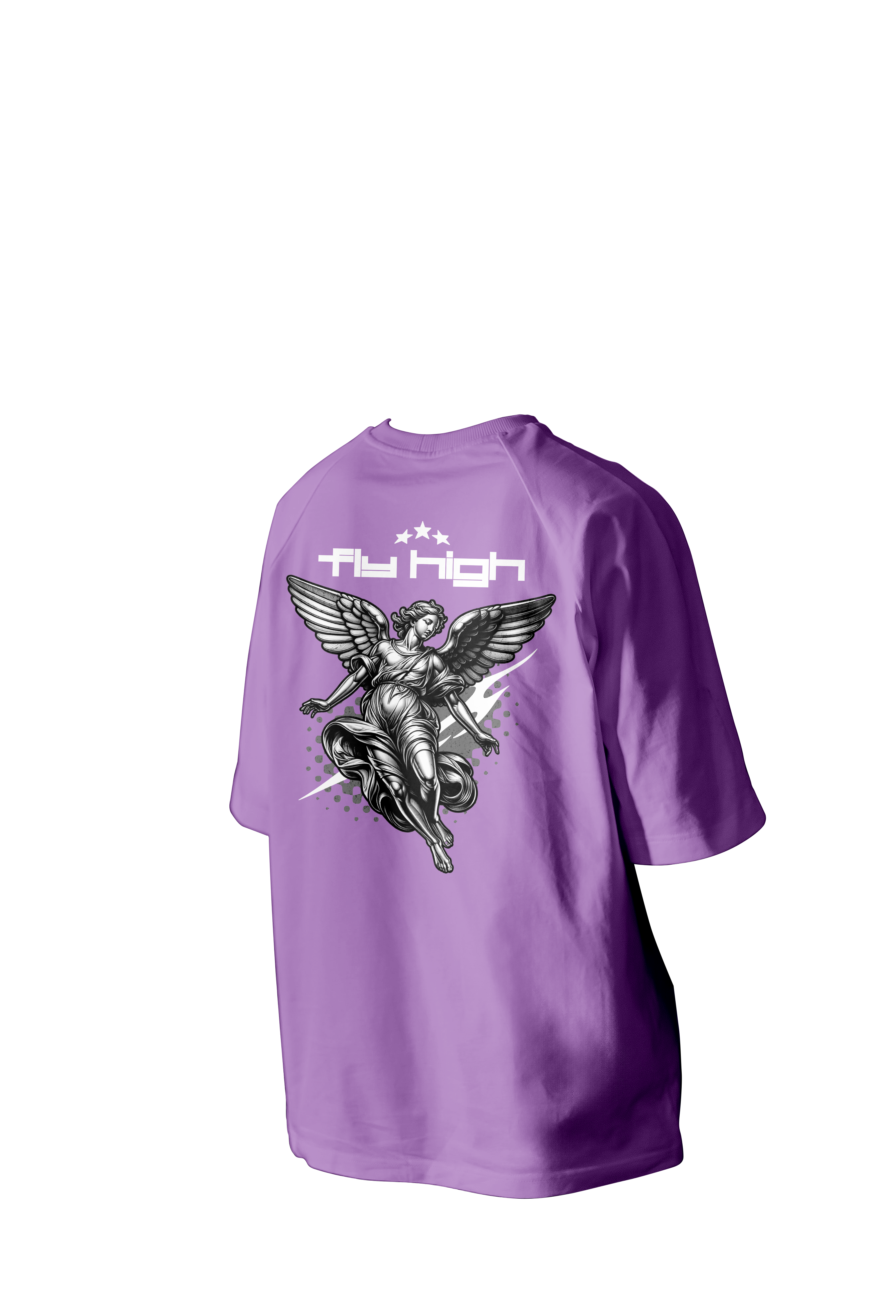 Fly high Angel Printed Oversized Tee