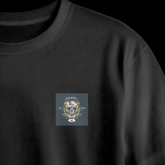 Well Rock N Roll Never Die Chest Printed Oversized Tee