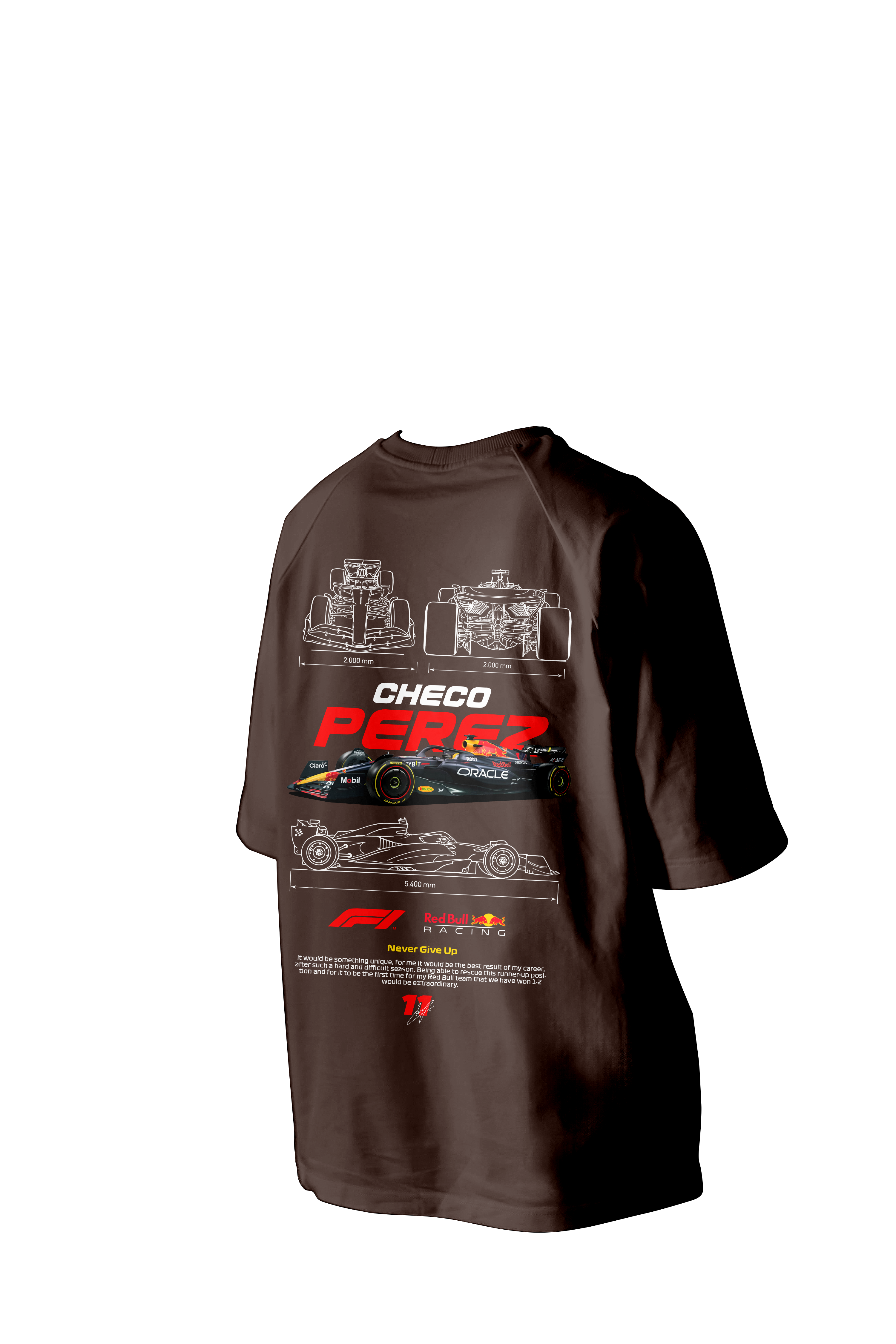 Checo Perez Printed Oversized Tee