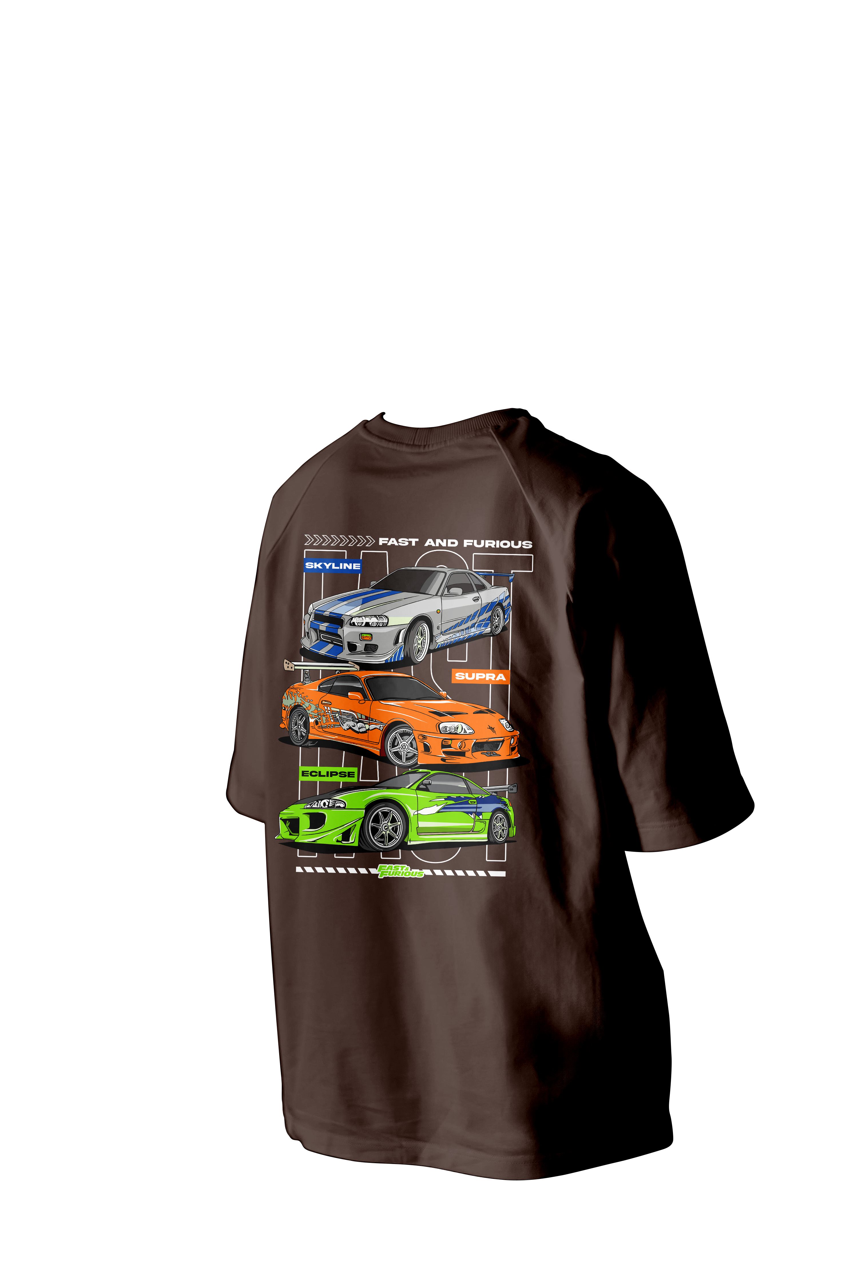 Skyline Cars Printed Oversize Tee