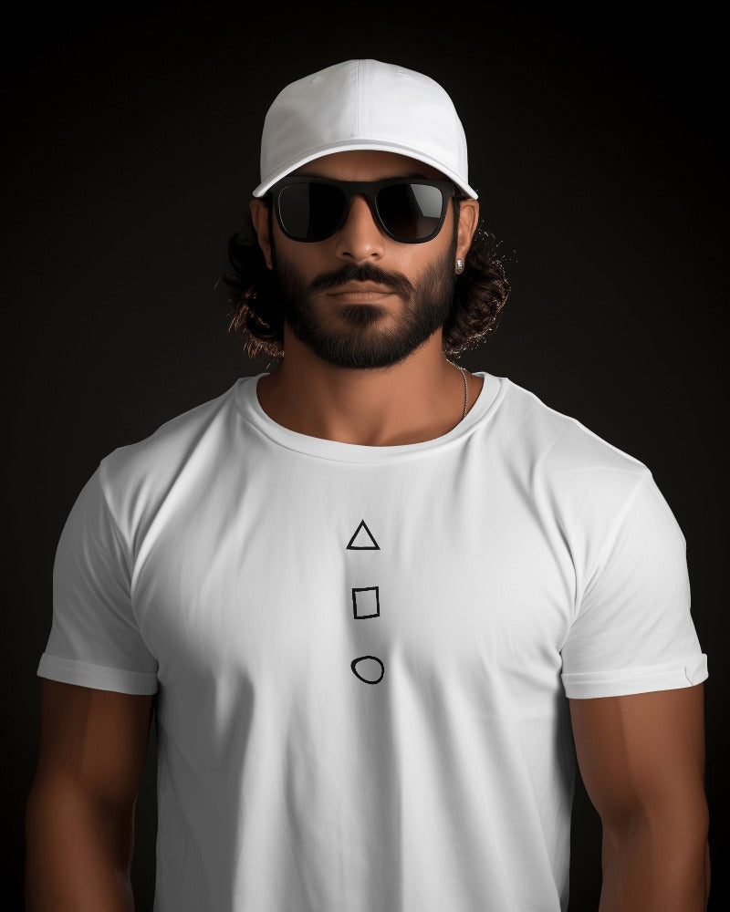 Triangle Square Circle Printed T -Shirt